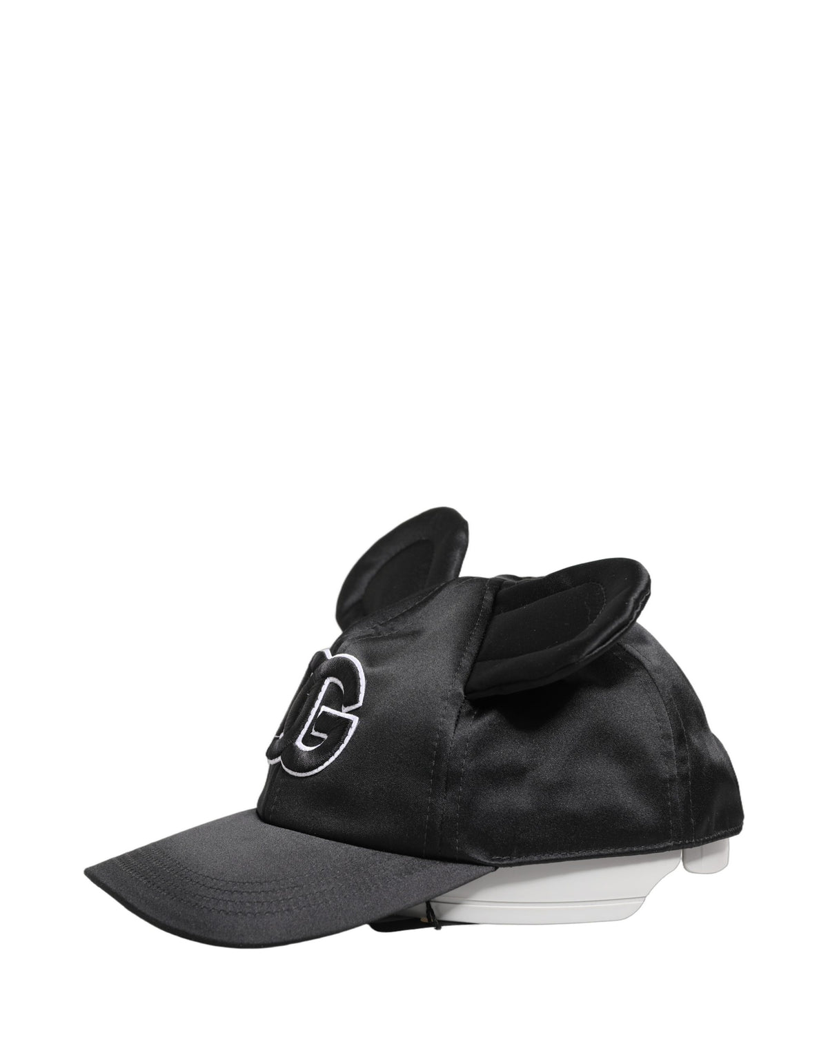 Dolce & Gabbana Men Black Velvet Animal Ears Baseball Cap Men's Hat