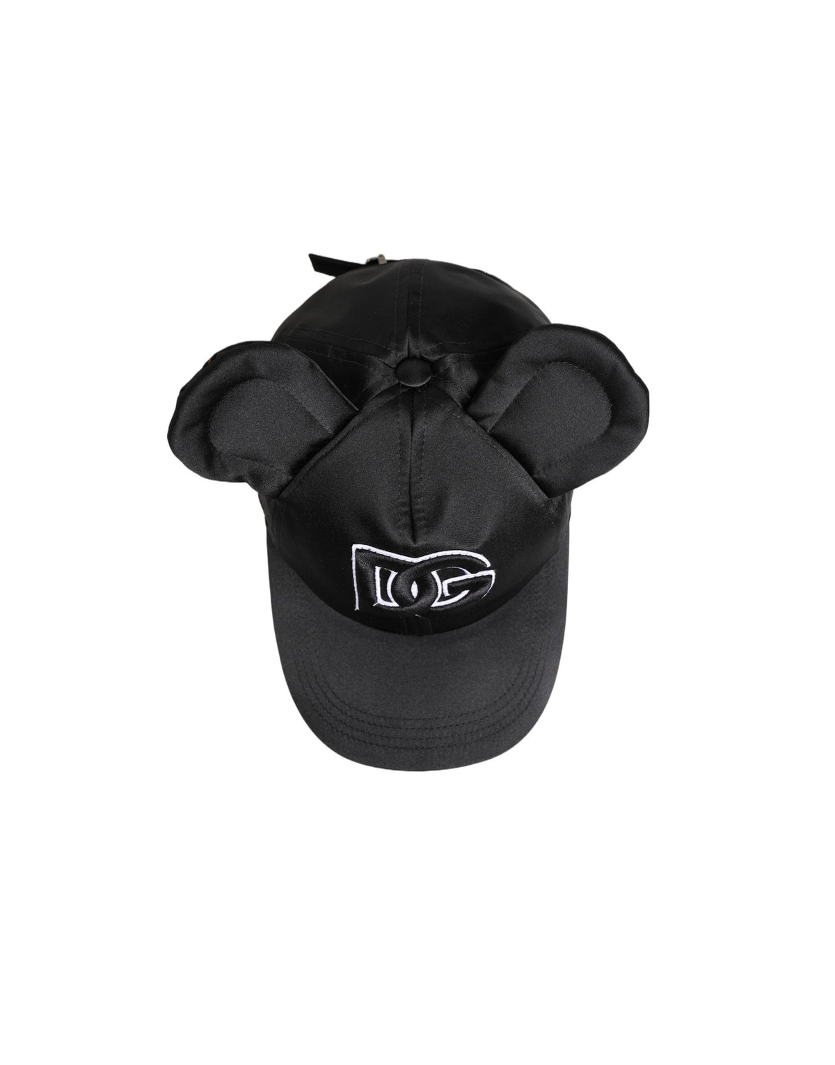 Dolce & Gabbana Men Black Velvet Animal Ears Baseball Cap Men's Hat