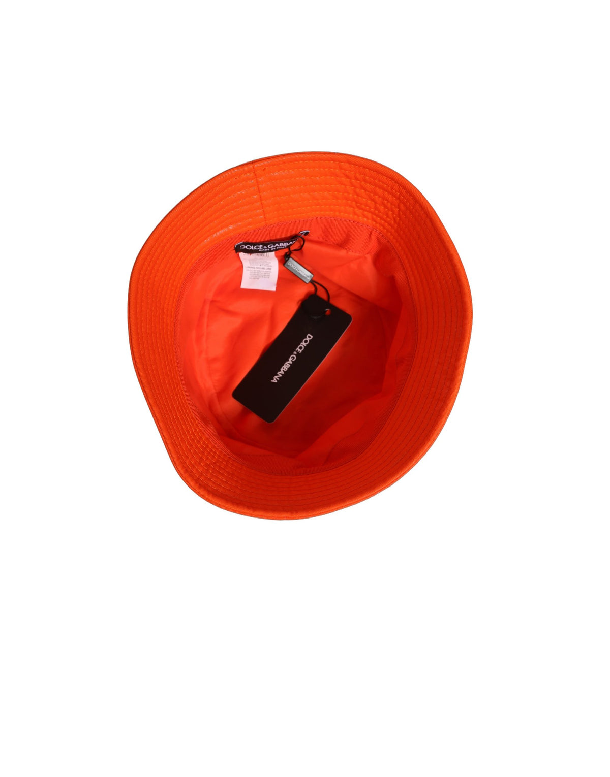 Dolce & Gabbana Orange Crystal Embellished Bucket Fisherman Cap Women's Hat