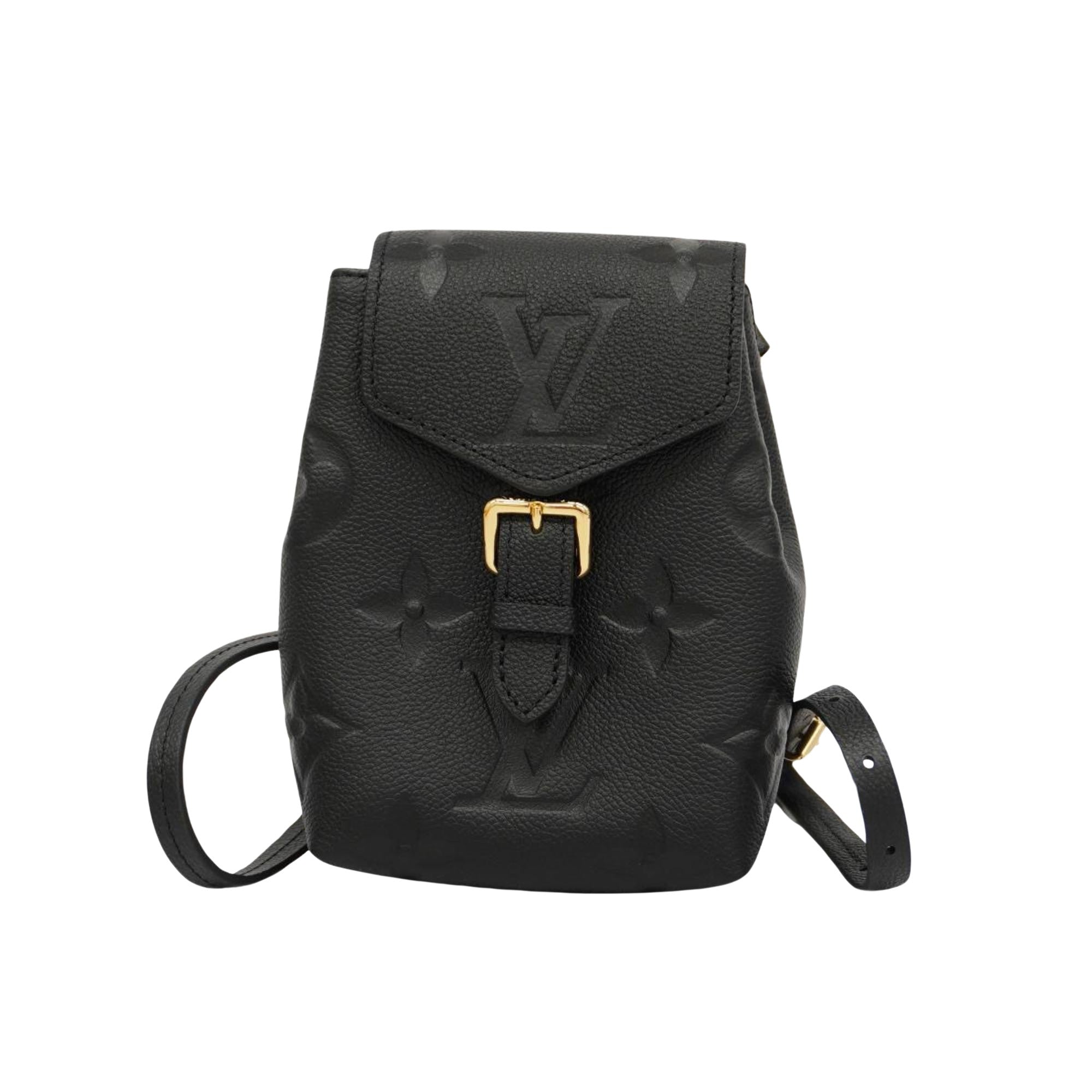 Louis Vuitton Tiny Backpack Monogram Empreinte Giant Black Leather Backpack Bag (Pre-Owned)