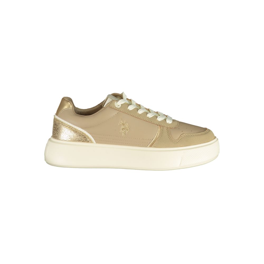 U.S. POLO ASSN. Beige Polyurethane Women's Women's Sneaker