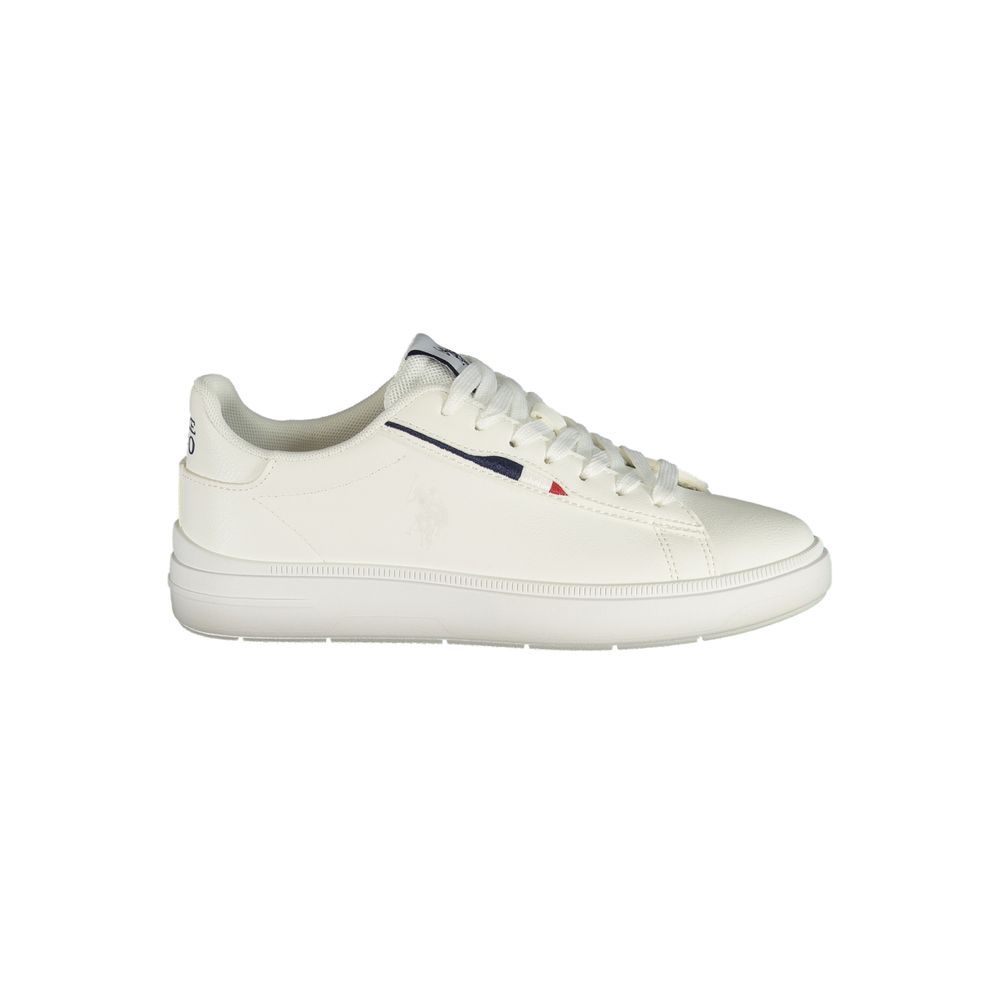 U.S. POLO ASSN. White Polyester Women's Women's Sneaker