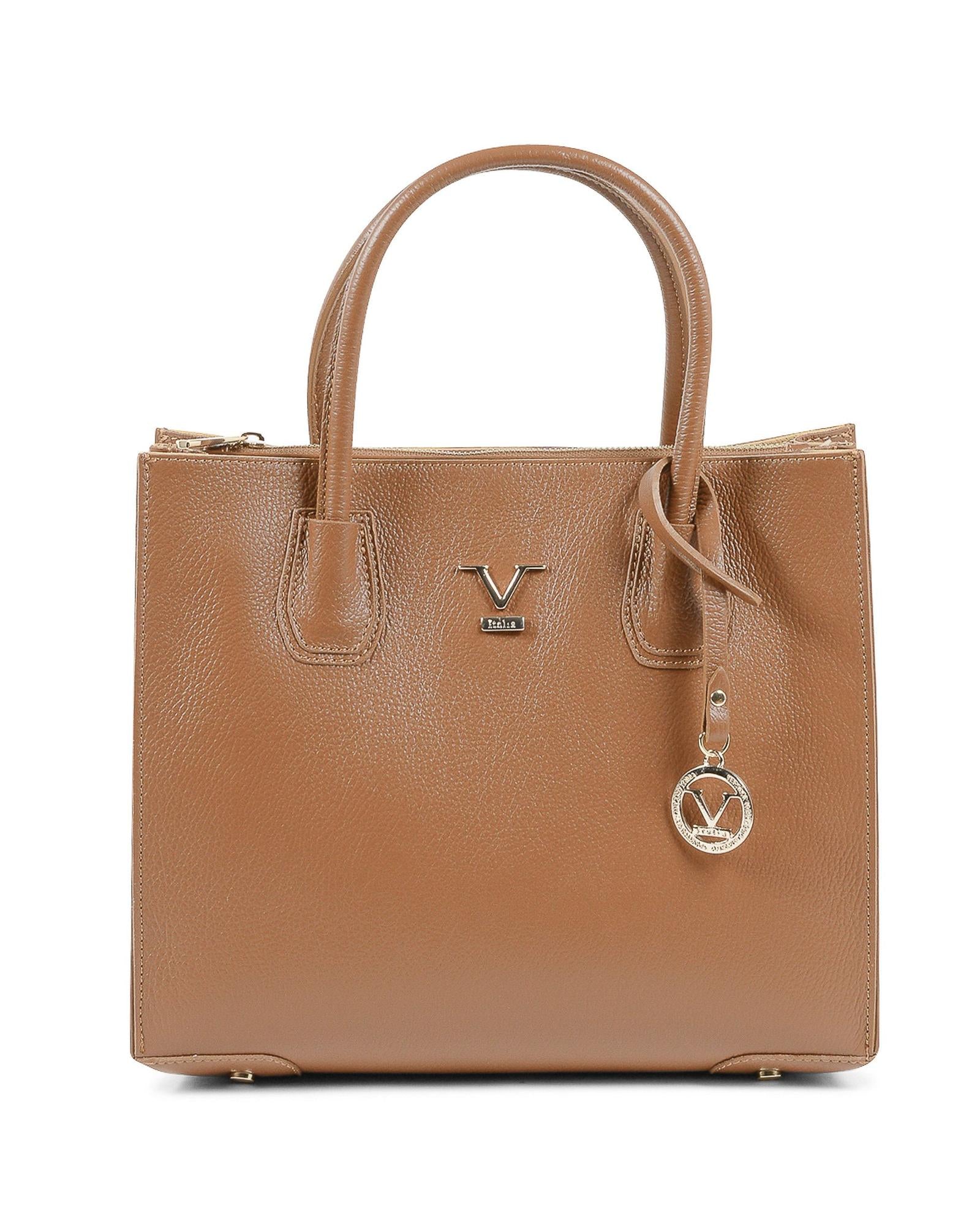 19V69 Italia Brown Leather Tote Women's Bag
