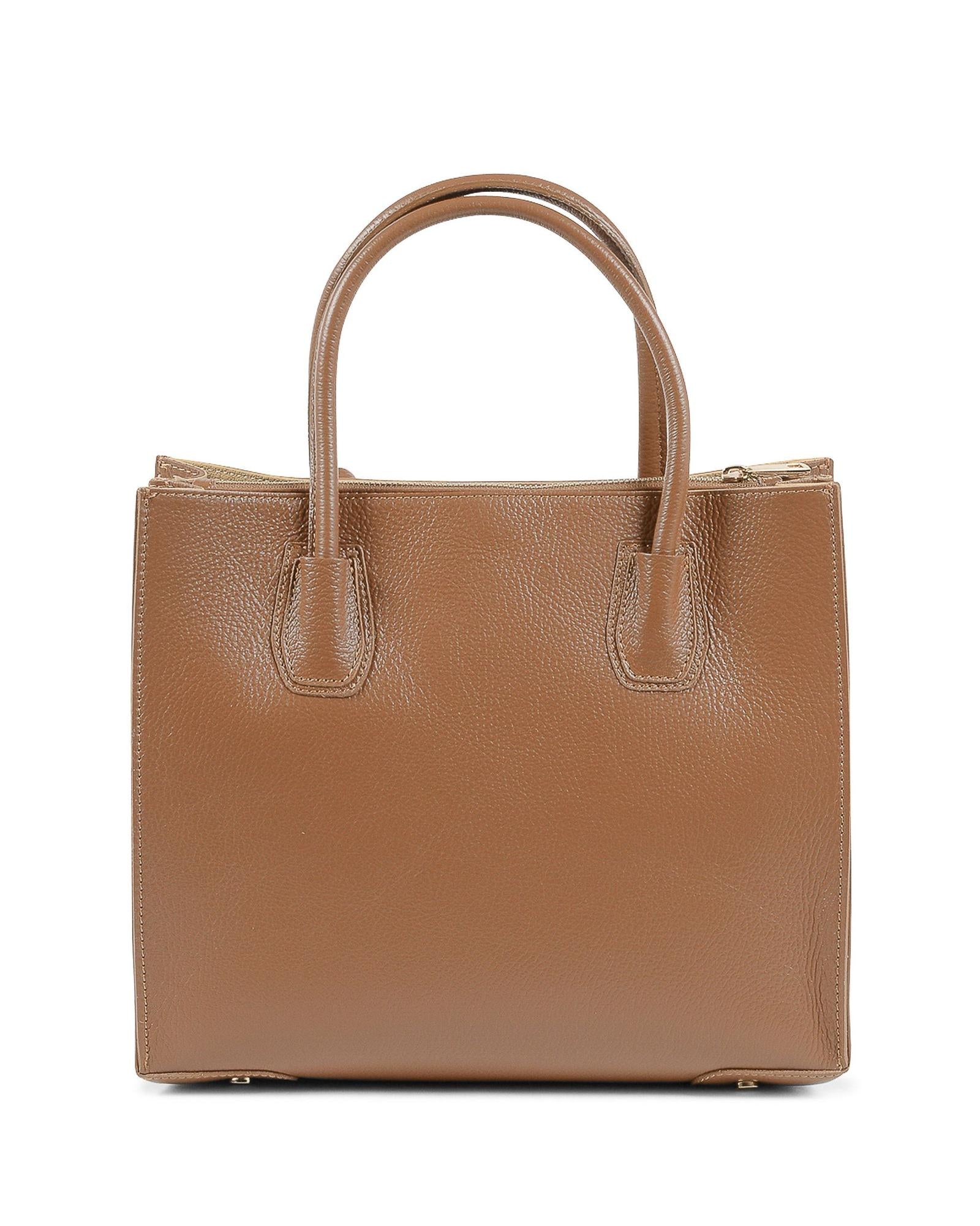 19V69 Italia Brown Leather Tote Women's Bag