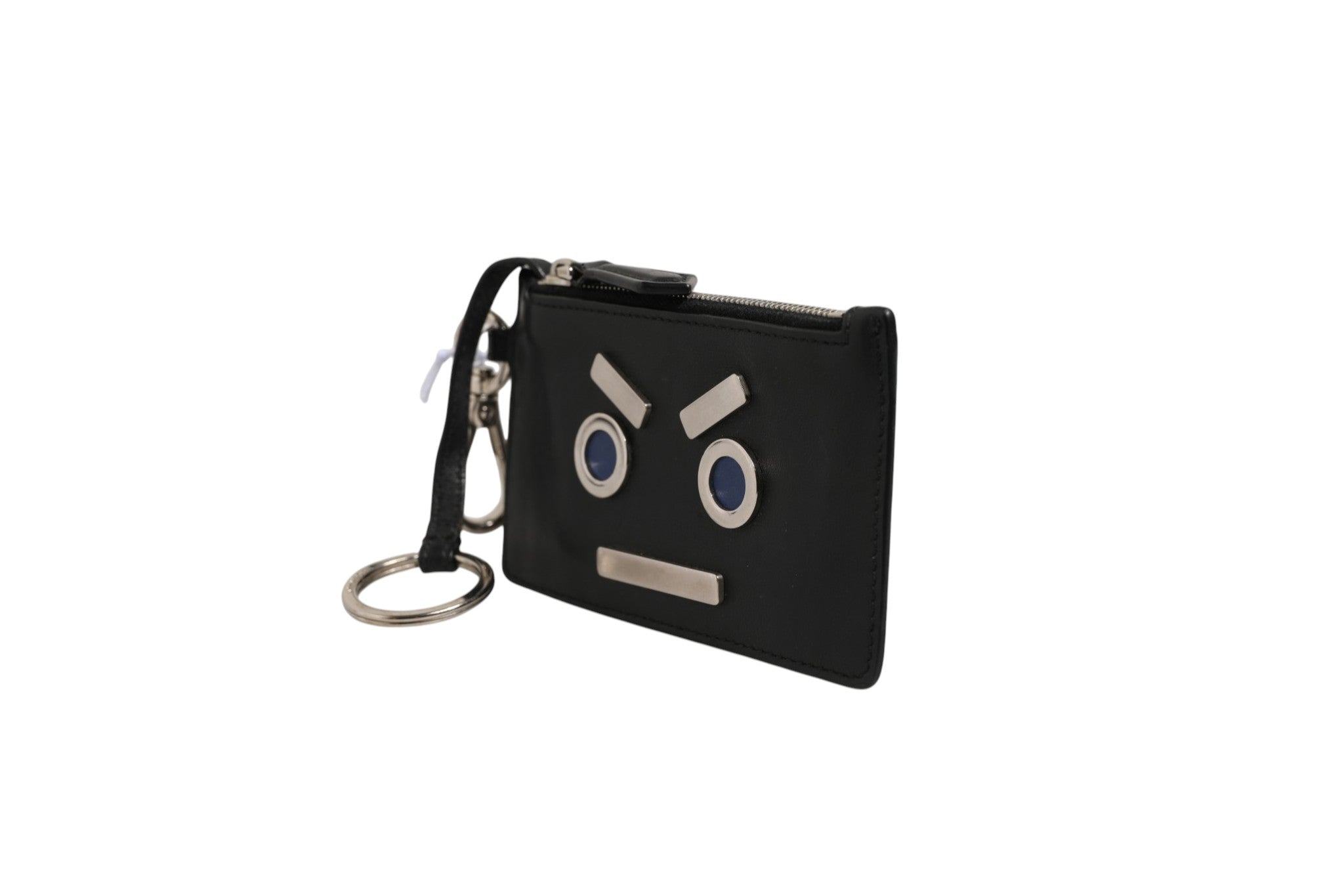 Fendi Vitello Liberty Studded Coin Pouch Key Case Women's Ardesia (Pre-Owned)