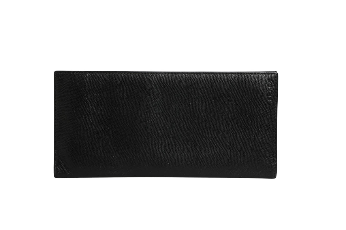 Prada Saffiano Leather Slim Card Holder Men's Wallet (Pre-Owned)