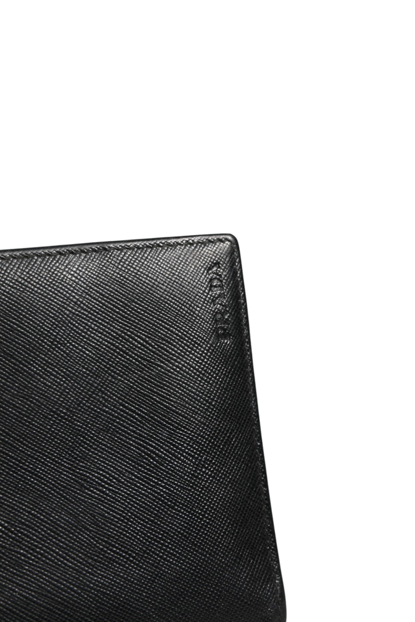 Prada Saffiano Leather Slim Card Holder Men's Wallet (Pre-Owned)