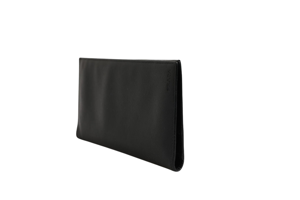 Prada Saffiano Leather Slim Card Holder Men's Wallet (Pre-Owned)