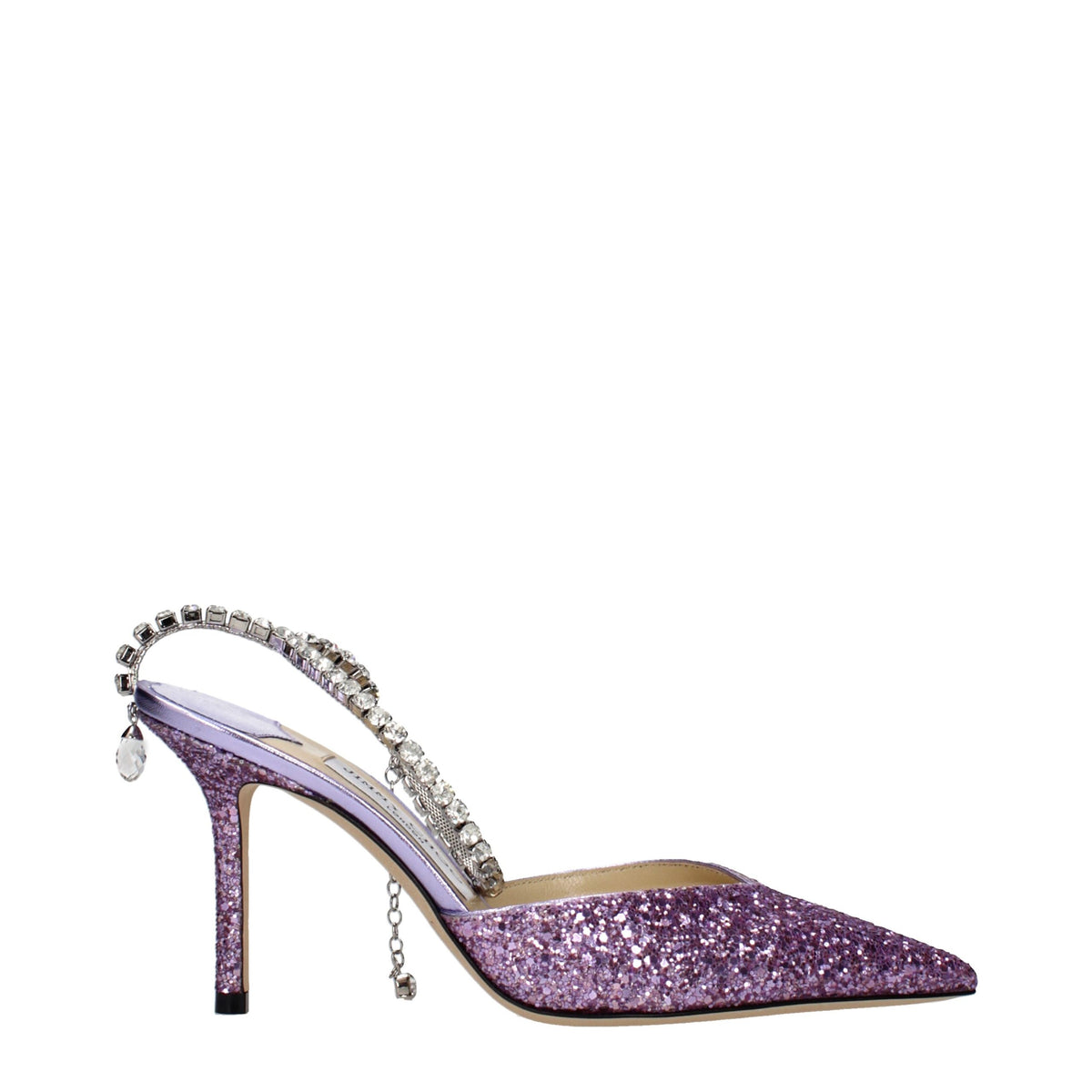 Jimmy Choo Purple Plastic Stiletto Heel Women's Sandals