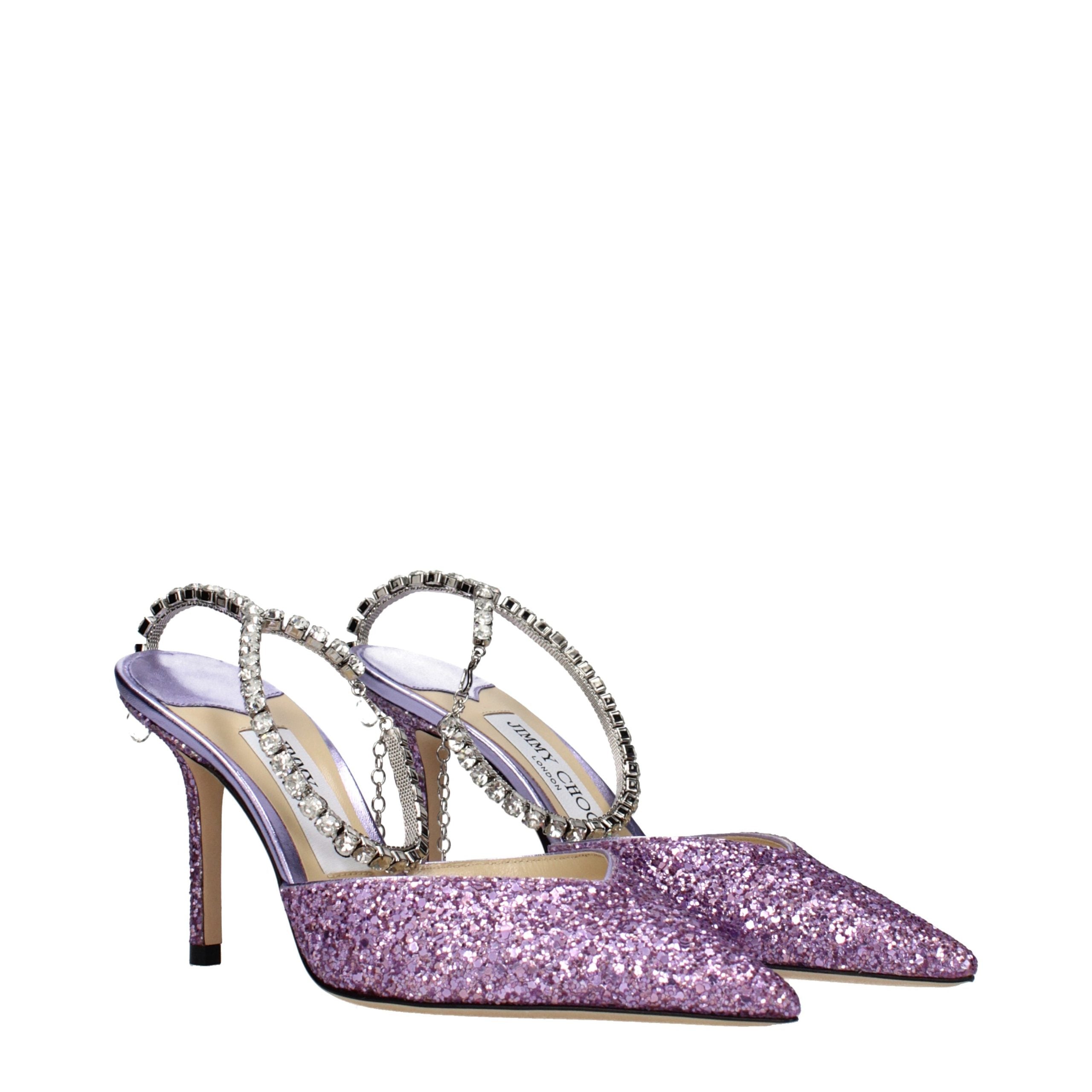 Jimmy Choo Purple Plastic Stiletto Heel Women's Sandals