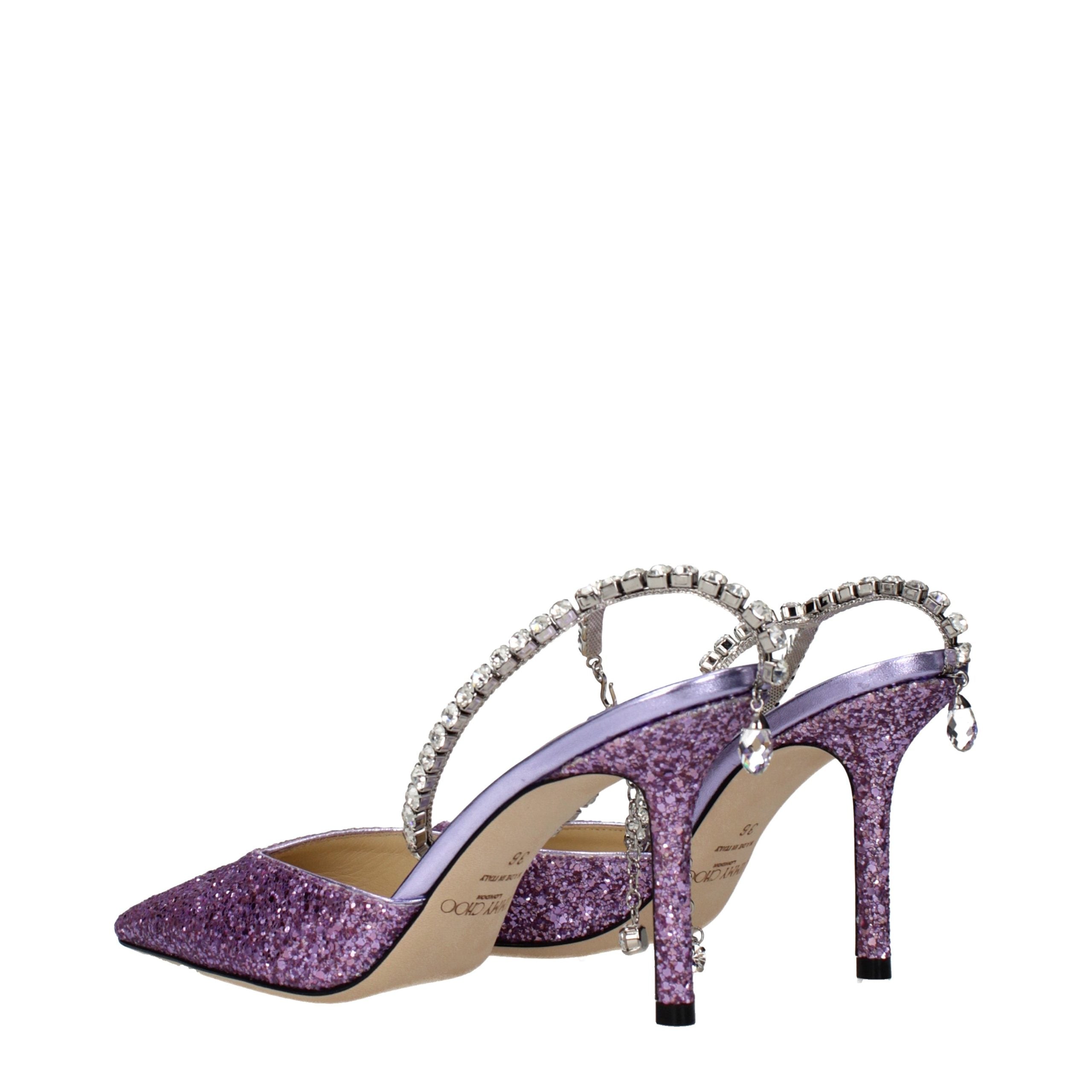 Jimmy Choo Purple Plastic Stiletto Heel Women's Sandals
