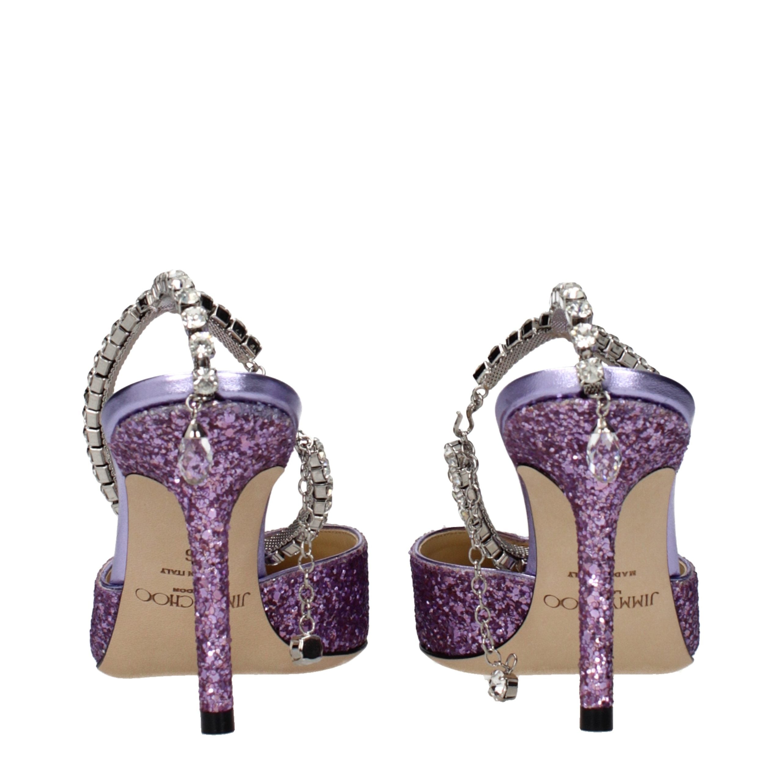 Jimmy Choo Purple Plastic Stiletto Heel Women's Sandals