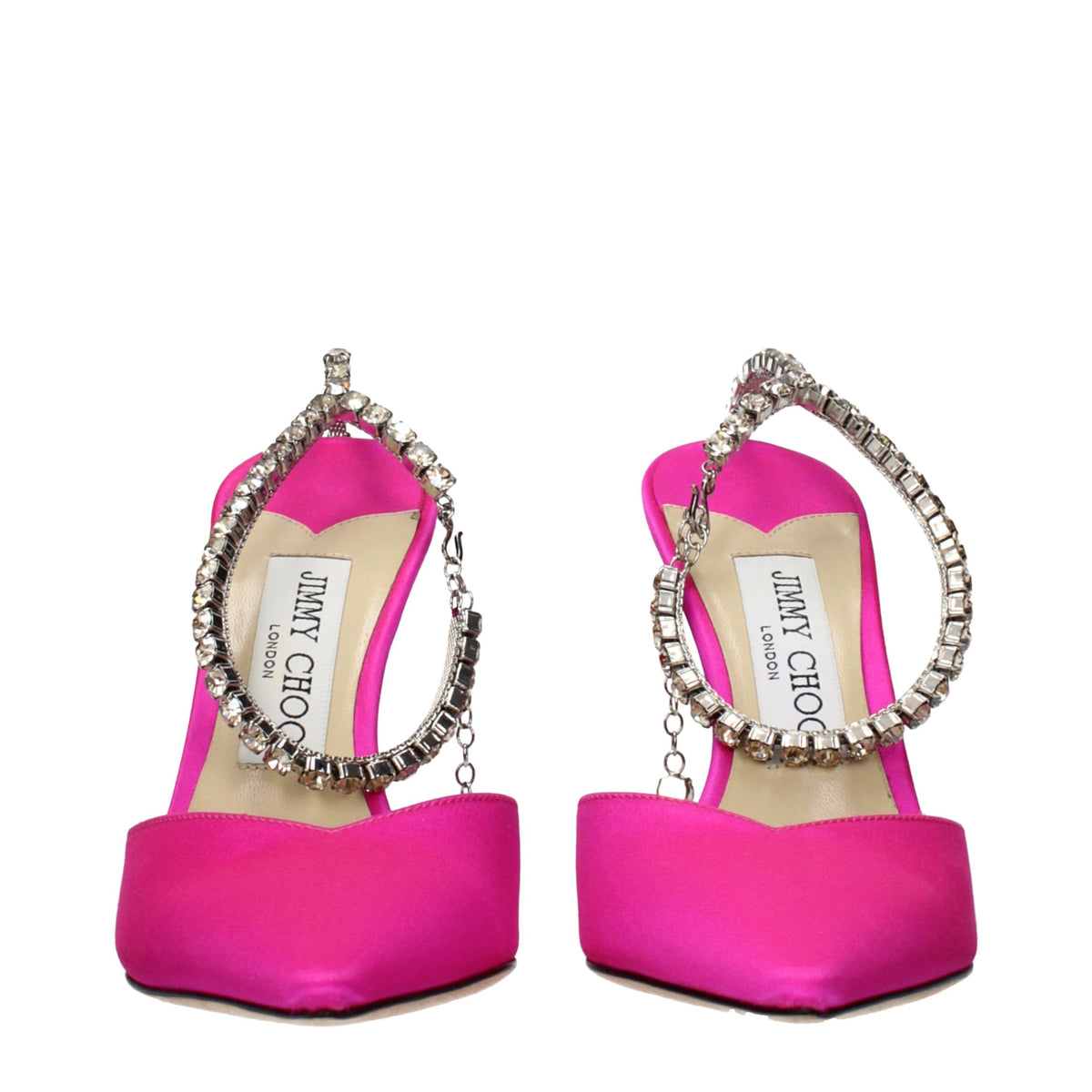 Jimmy Choo Pink Satin Stiletto Heel Women's Sandals