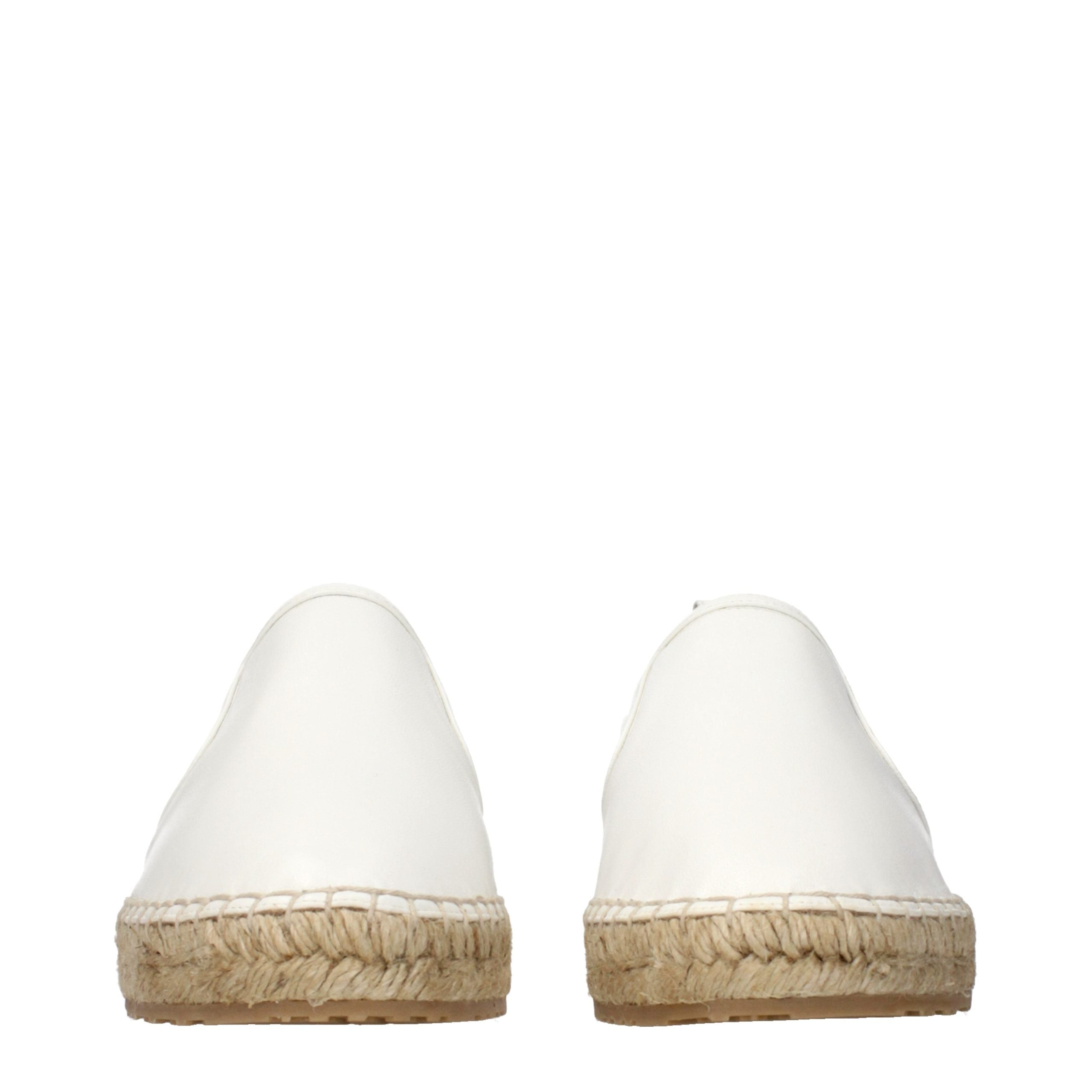 Jimmy Choo White Leather Women's Espadrilles