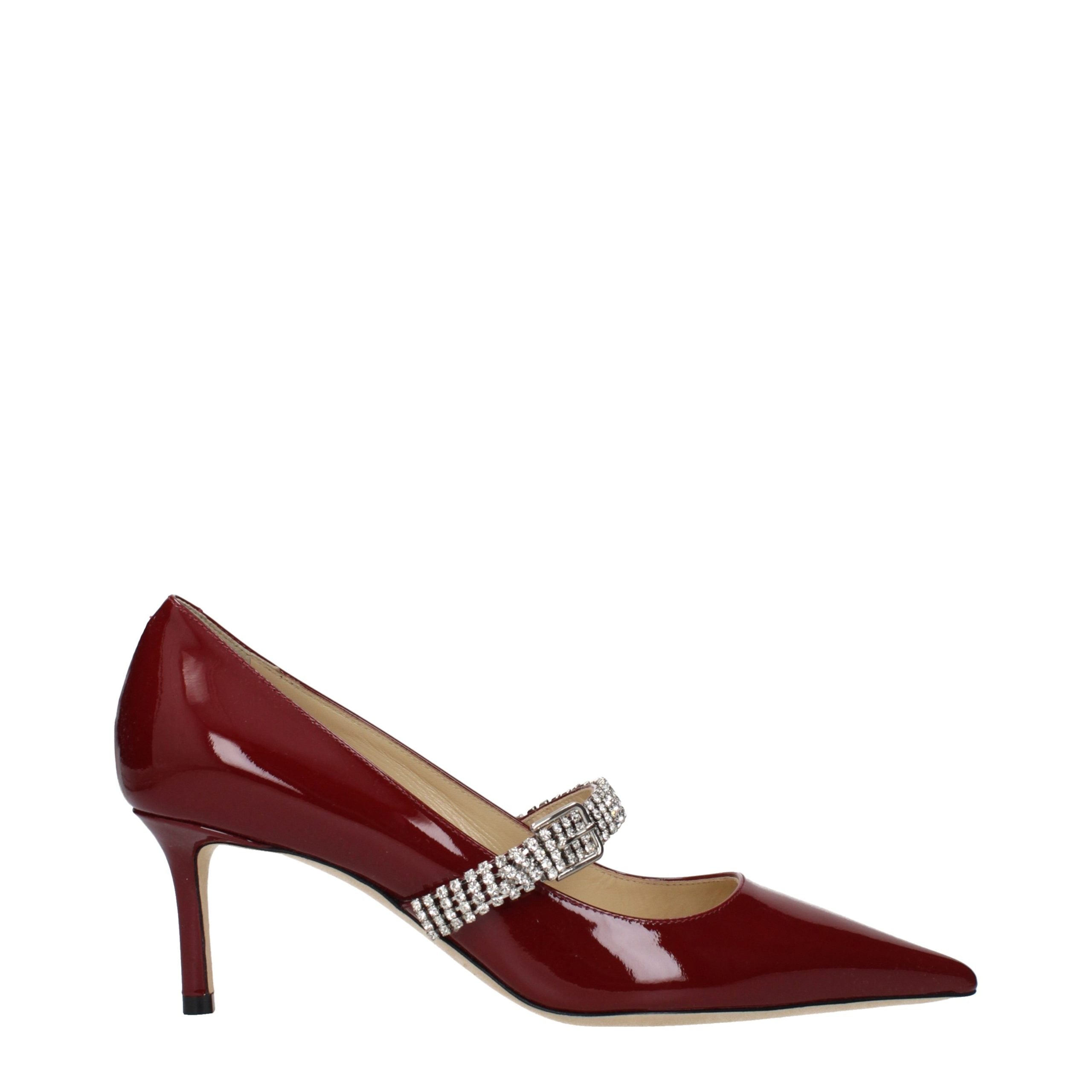 Jimmy Choo Red Leather High Heel Women's Pumps