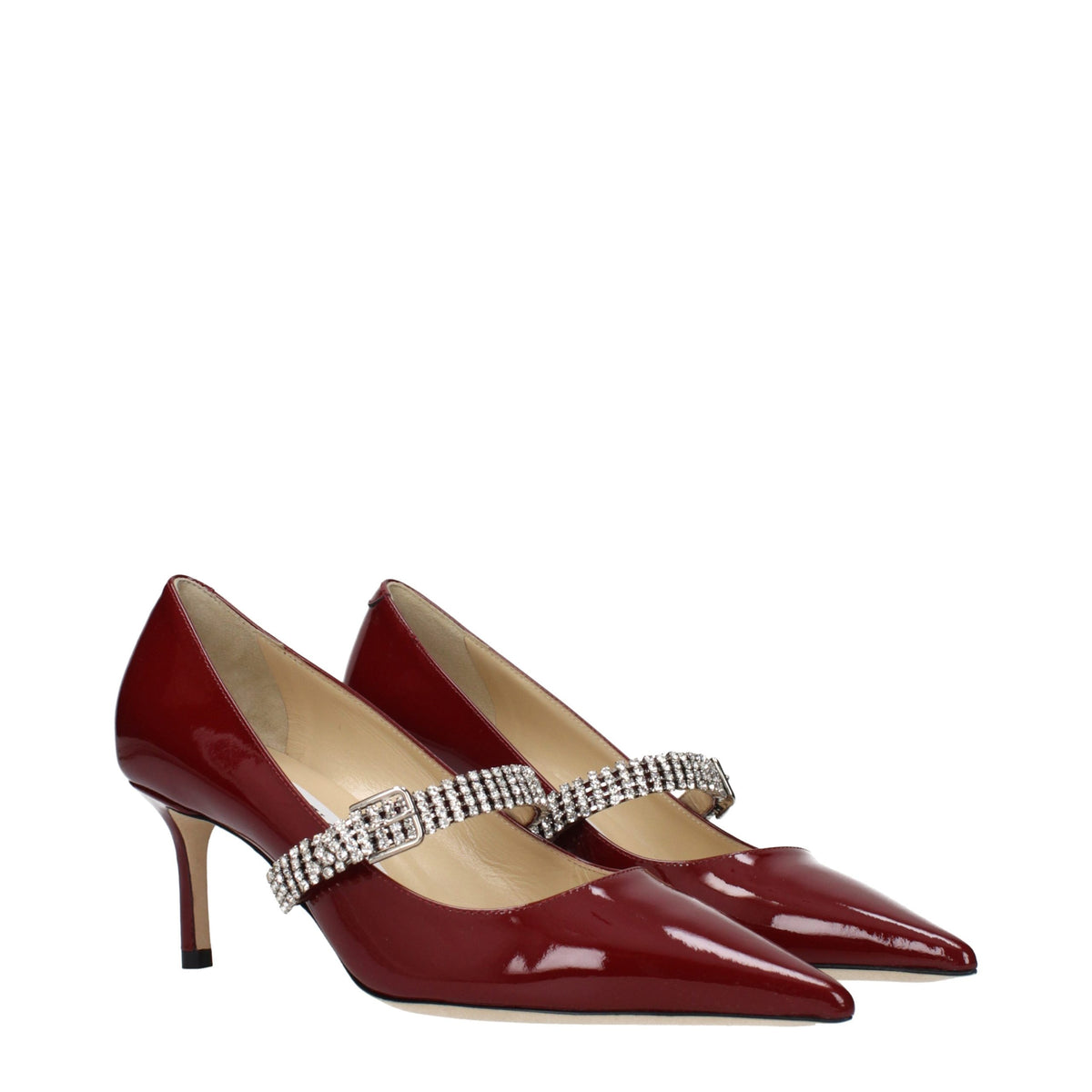 Jimmy Choo Red Leather High Heel Women's Pumps