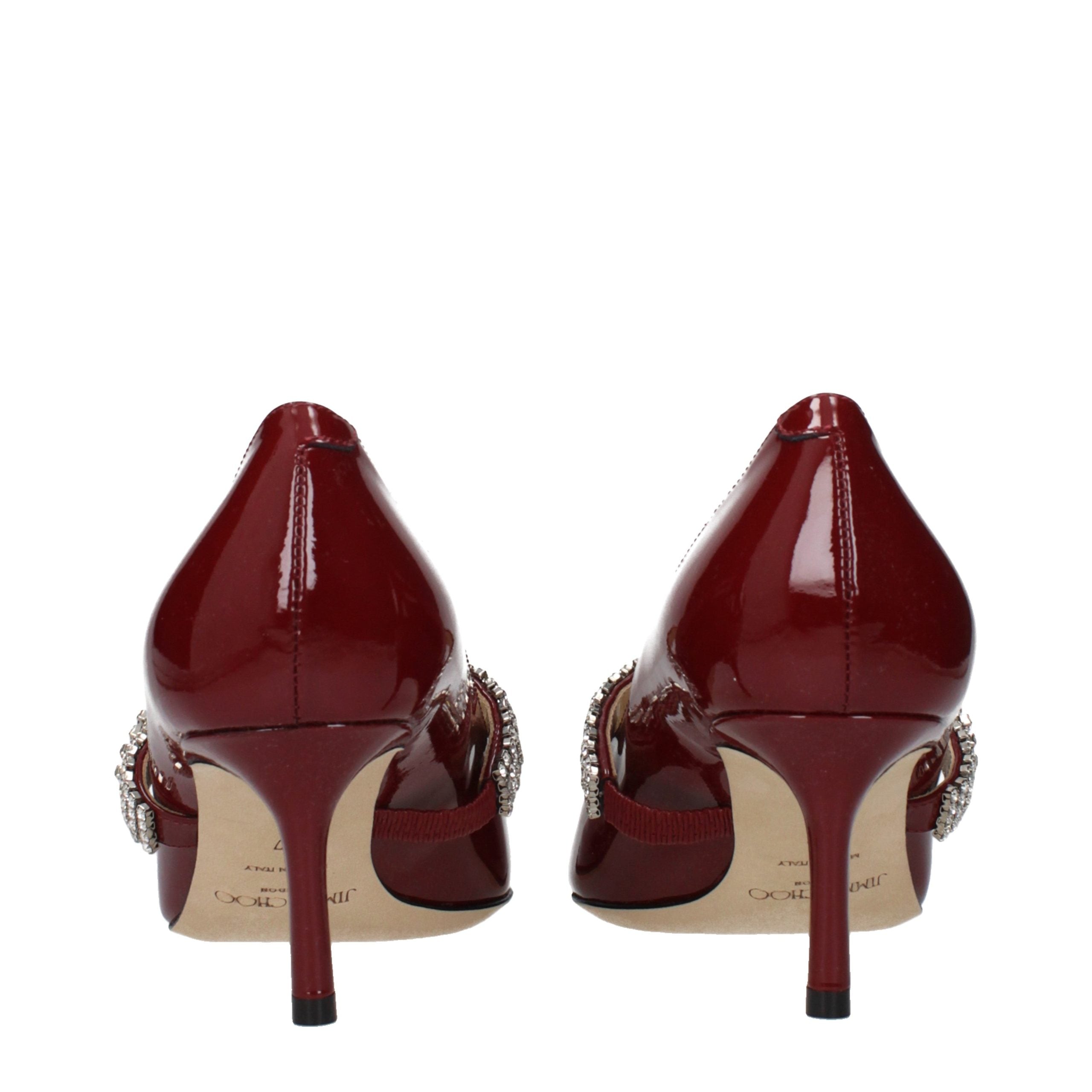Jimmy Choo Red Leather High Heel Women's Pumps