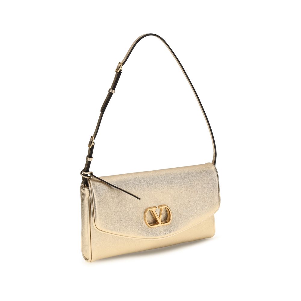 Valentino Garavani Gold Lamb Ovis Aries Aries Shoulder Women's Bag