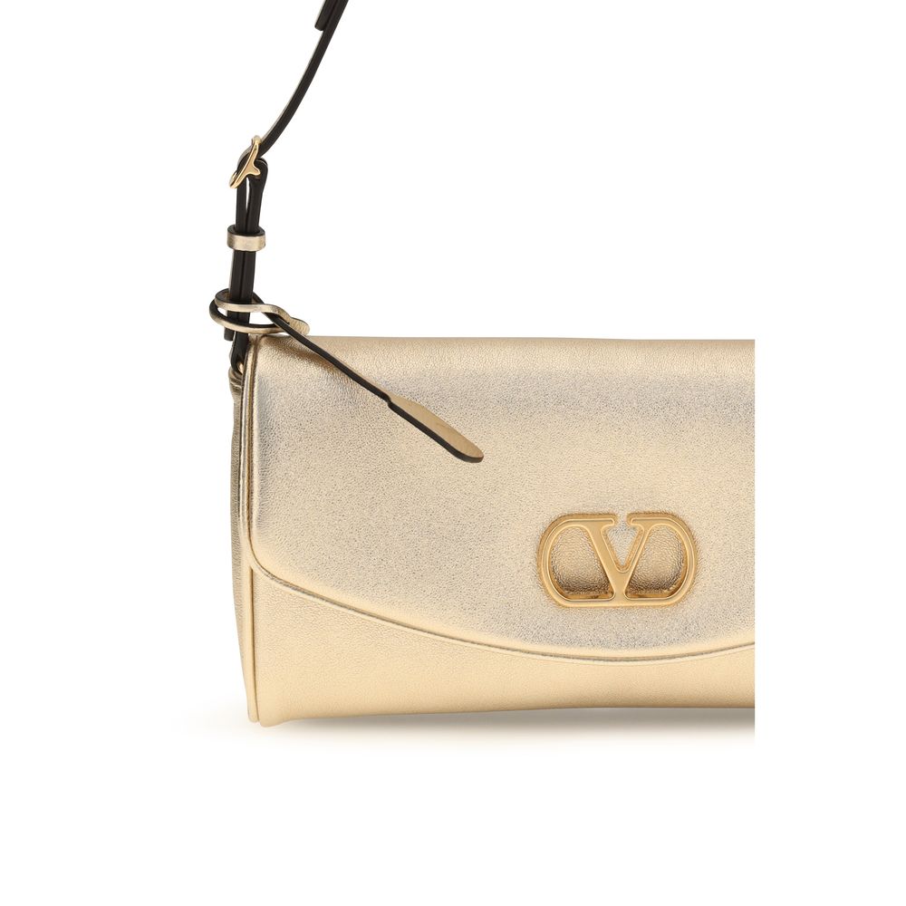 Valentino Garavani Gold Lamb Ovis Aries Aries Shoulder Women's Bag