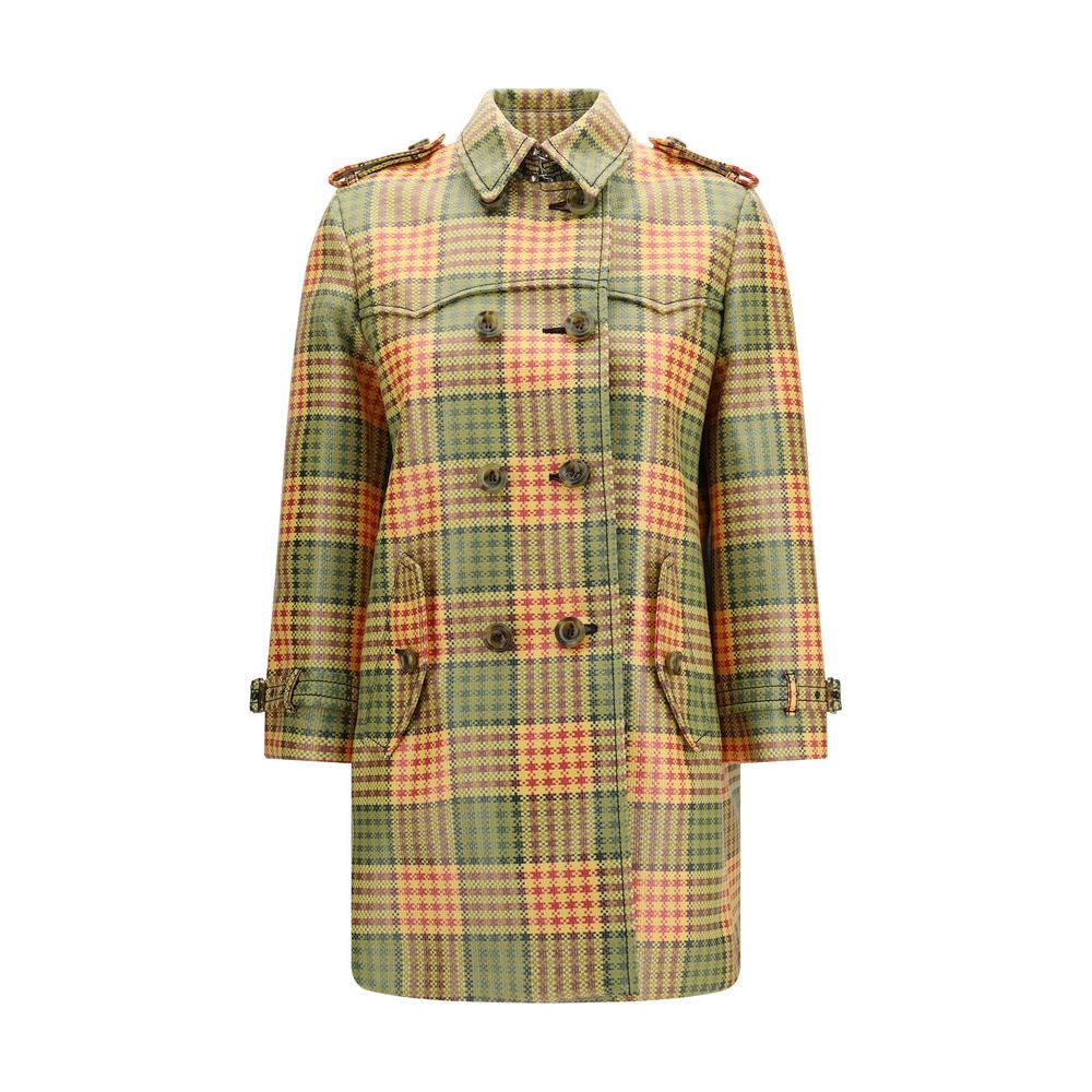 Burberry Multicolor Polyester Trench Women's Coat
