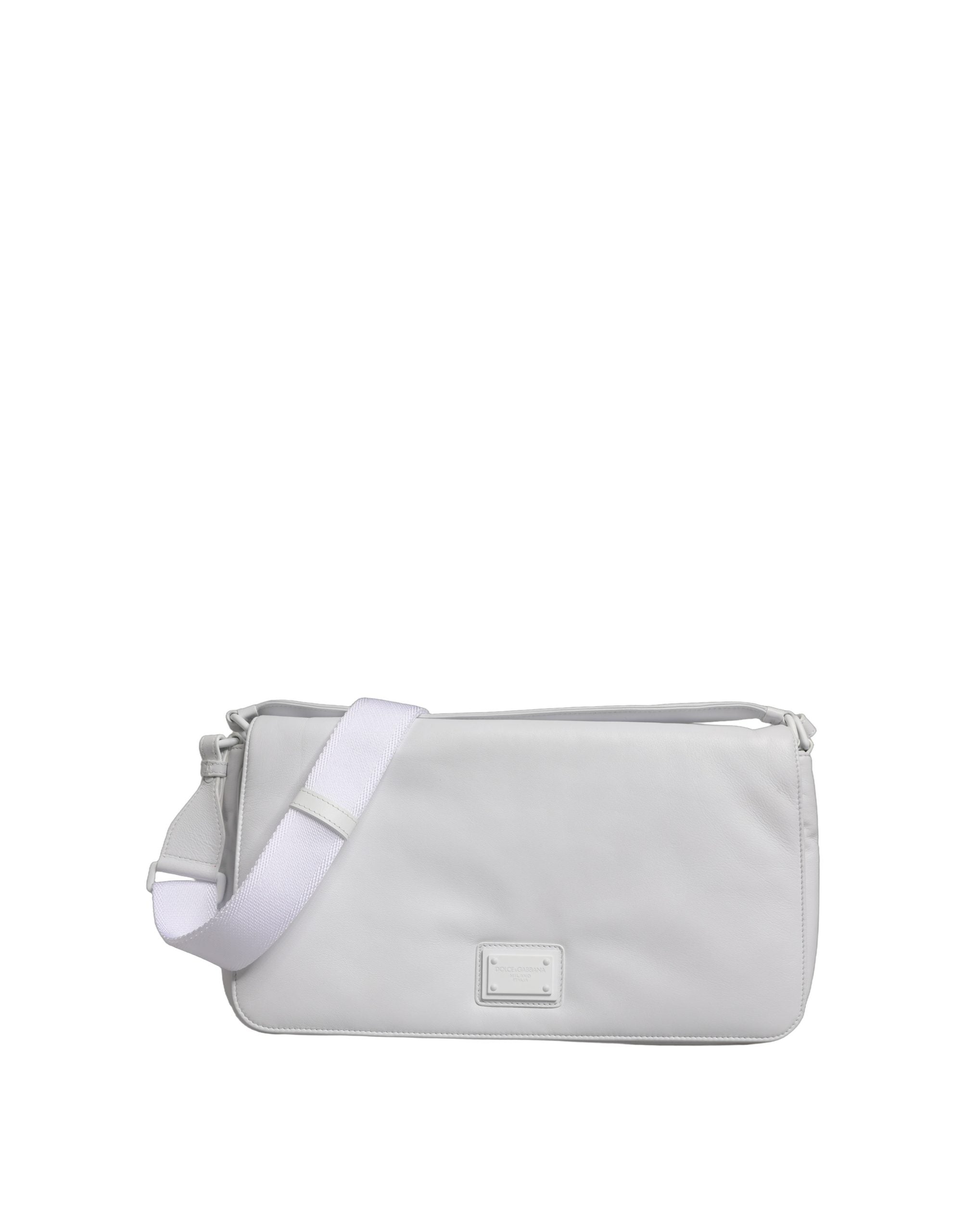 Dolce & Gabbana White Logo Plaque Crossbody Shoulder Borse Women Women's Bag