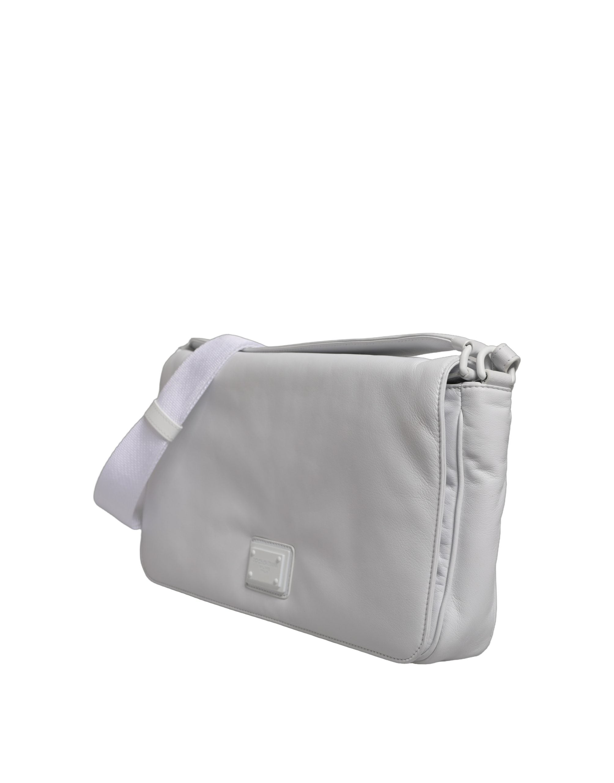 Dolce & Gabbana White Logo Plaque Crossbody Shoulder Borse Women Women's Bag