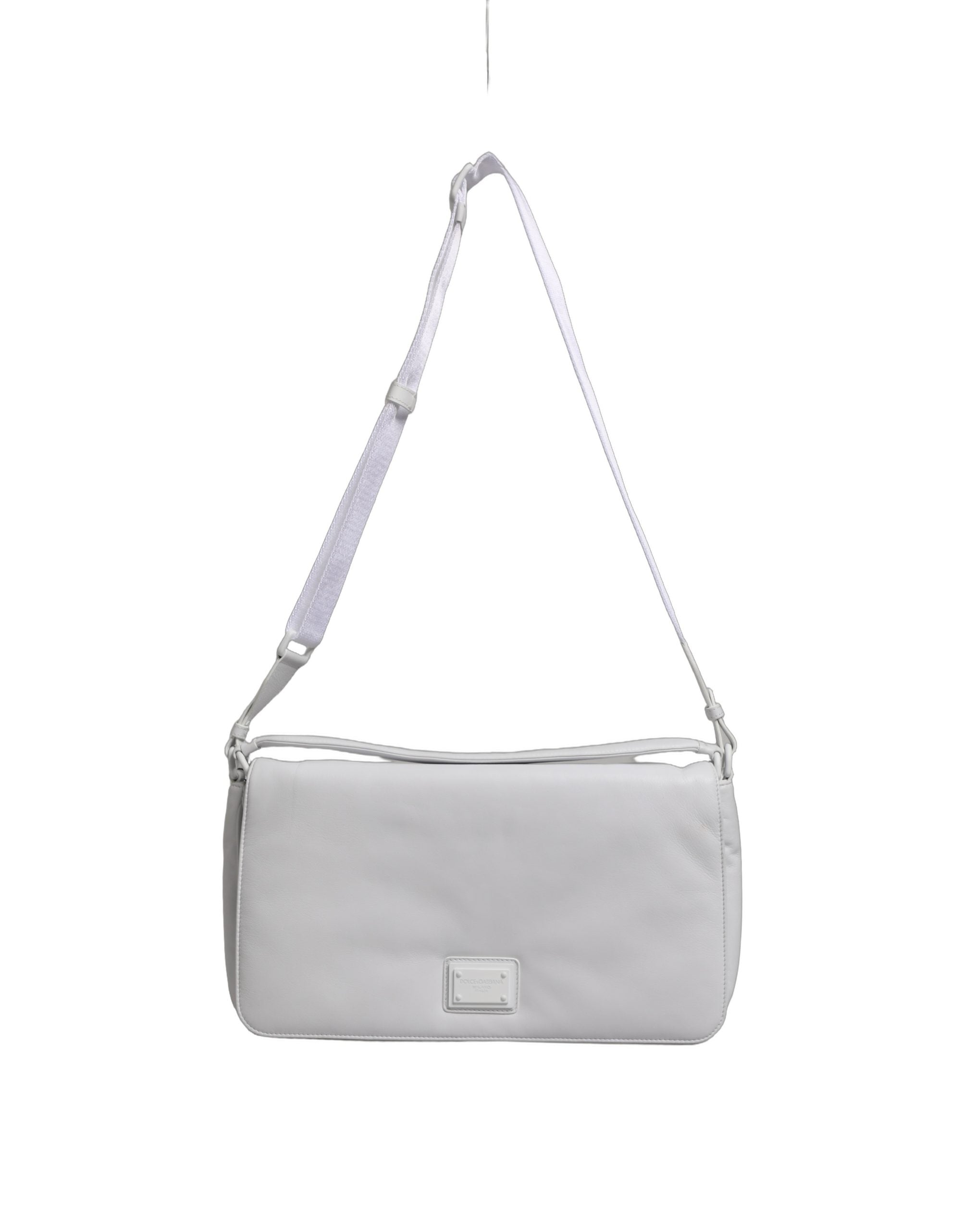 Dolce & Gabbana White Logo Plaque Crossbody Shoulder Borse Women Women's Bag