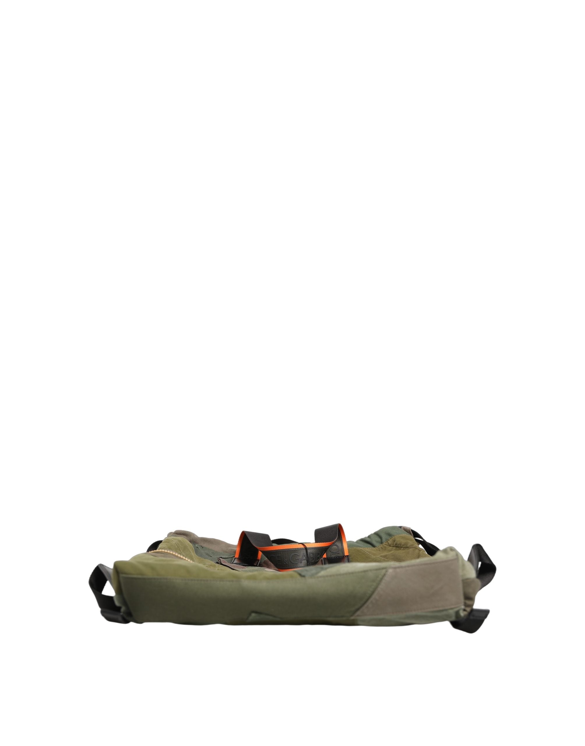 Dolce & Gabbana Military Green Patchwork Rucksack Backpack Borse Men Men's Bag