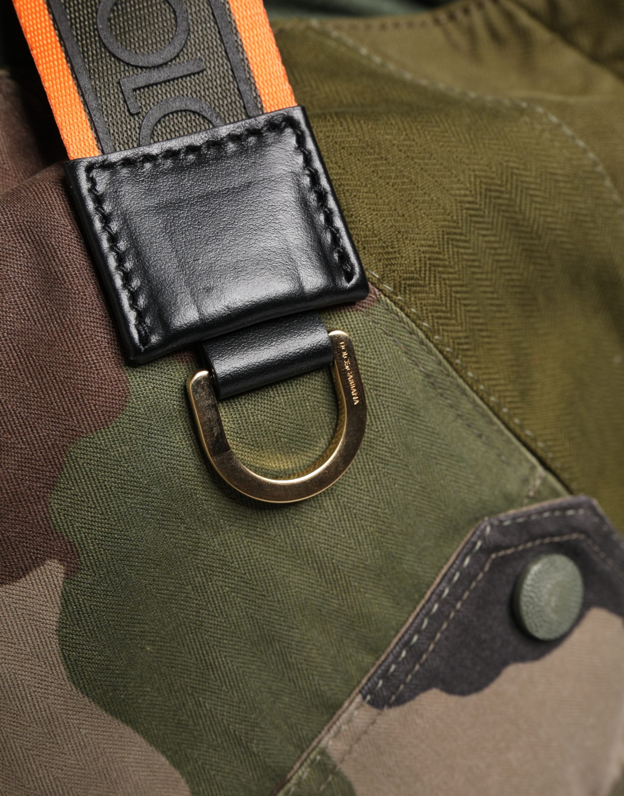 Dolce & Gabbana Military Green Patchwork Rucksack Backpack Borse Men Men's Bag