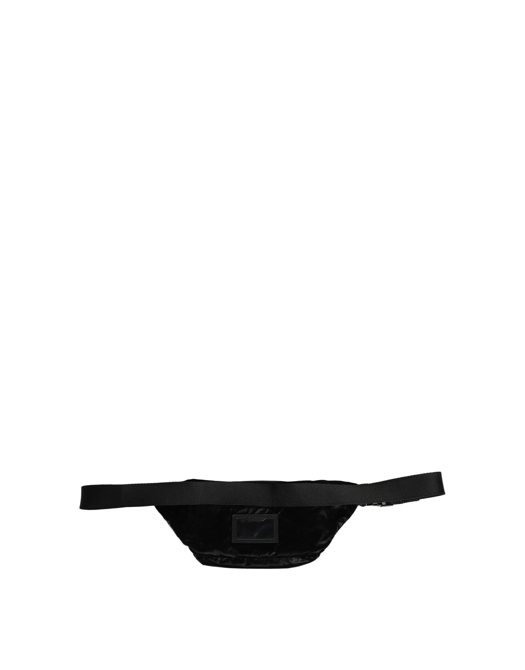 Dolce & Gabbana Black Nylon Brass Plate BumMen's Waist Fanny Pack Men Men's Bag