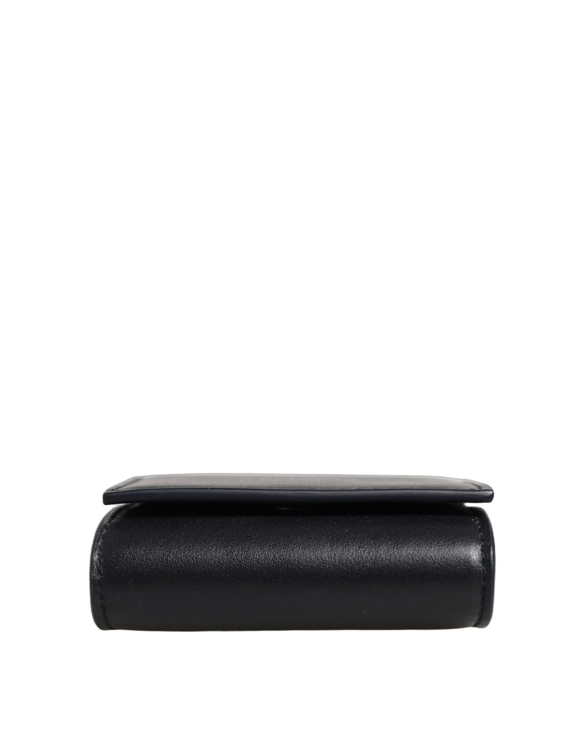 Dolce & Gabbana Black Calfskin Leather Logo Print Bifold CoinPurse Women's Wallet