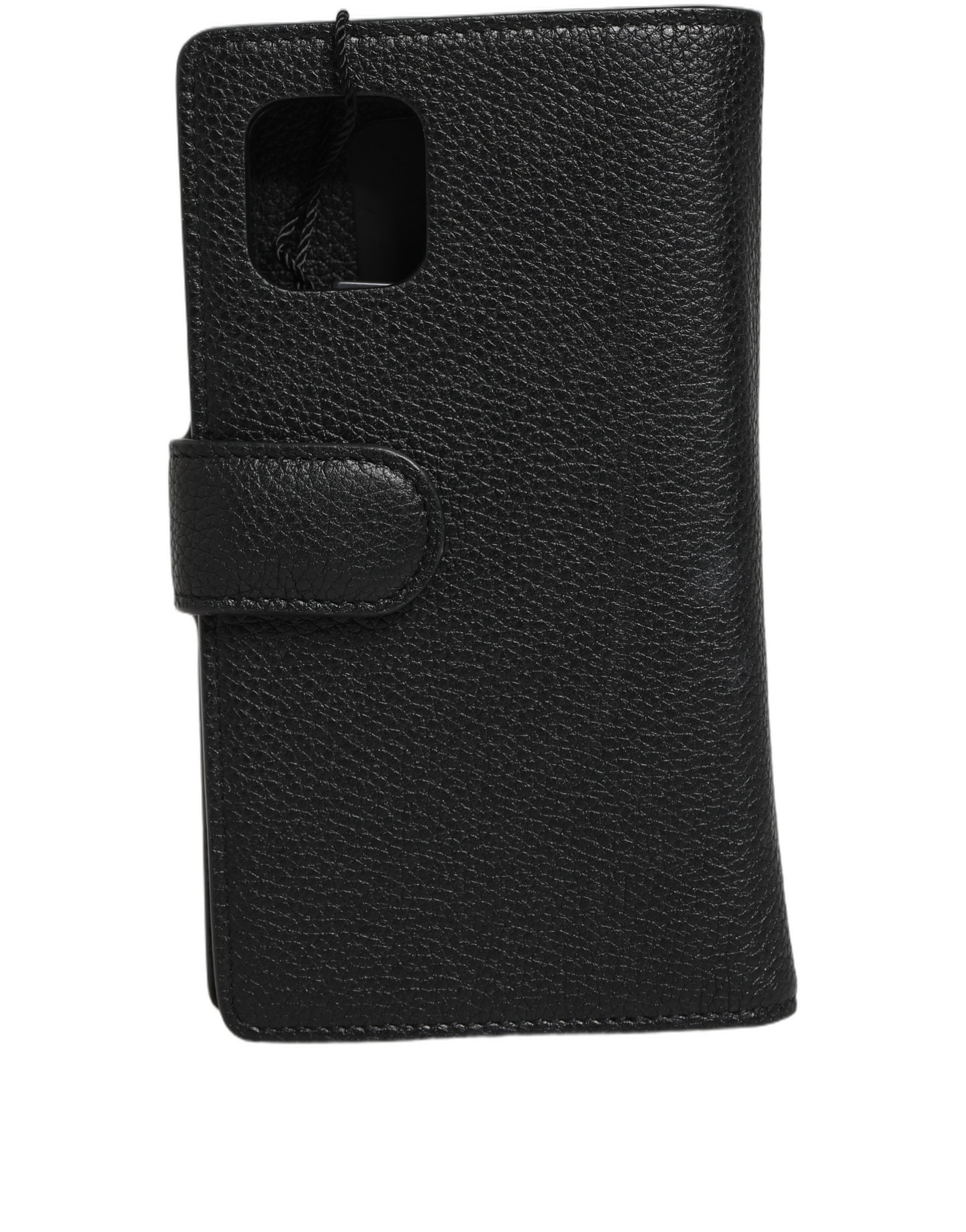 Dolce & Gabbana Case Flip Cover Black Calf Leather iWomen's11 PRO Women's Phone