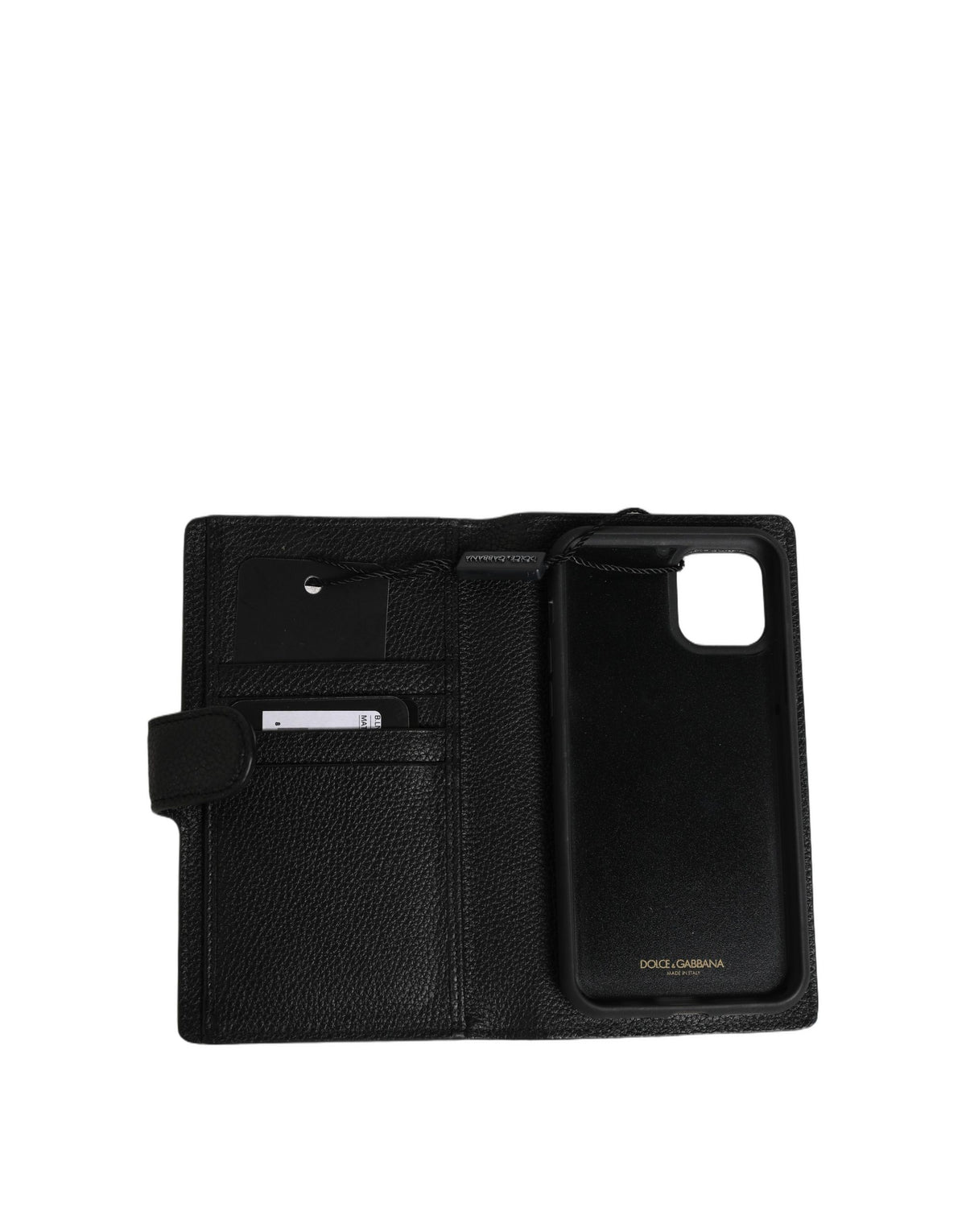 Dolce & Gabbana Case Flip Cover Black Calf Leather iWomen's11 PRO Women's Phone