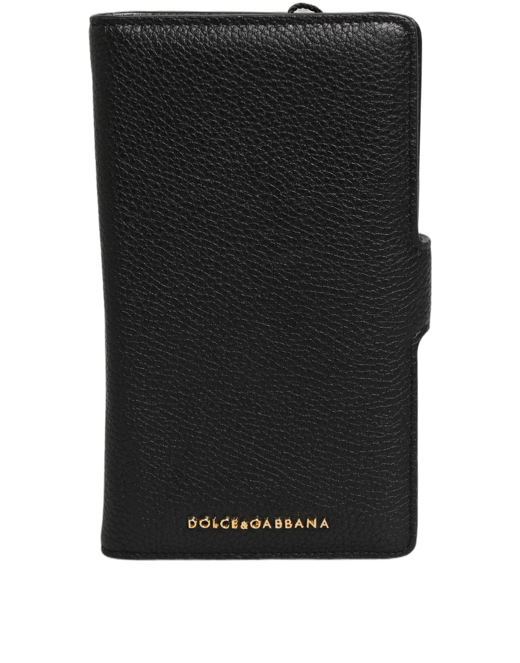 Dolce & Gabbana Case Flip Cover Black Calf Leather iWomen's11 PRO Women's Phone