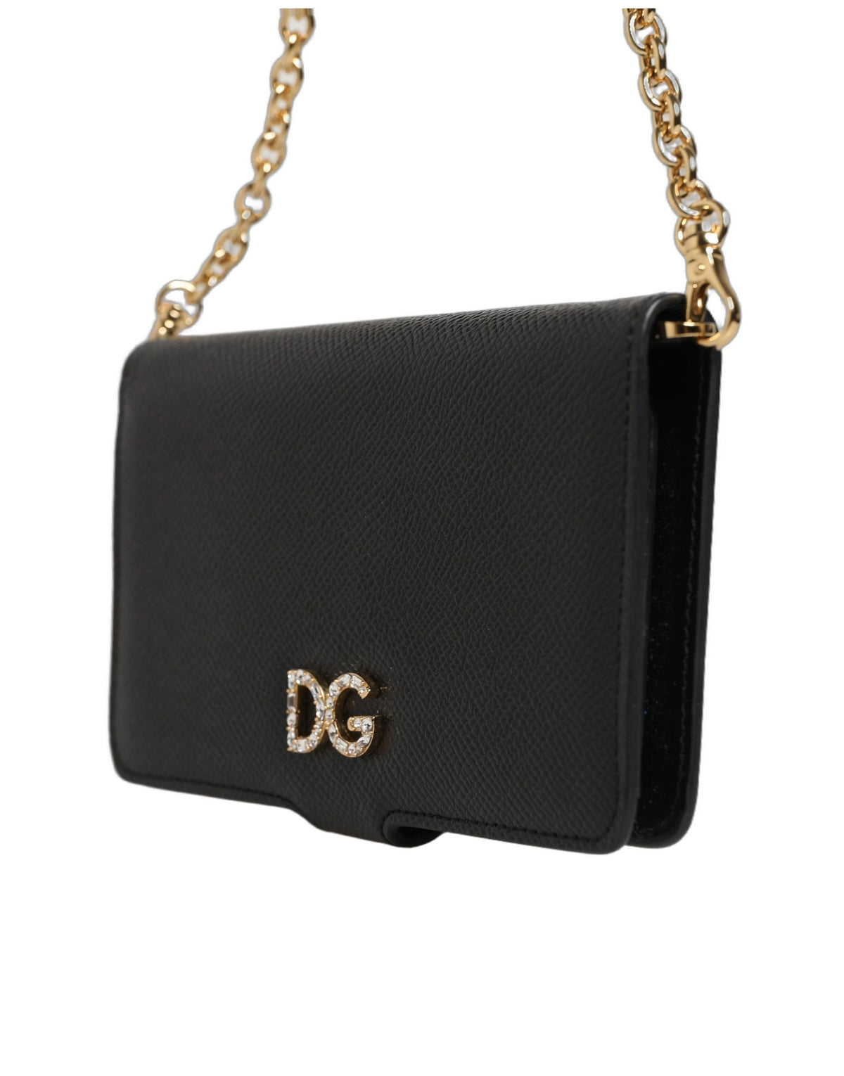Dolce & Gabbana Case Flip Cover Black Calf Leather iWomen's X - XS Women's Phone