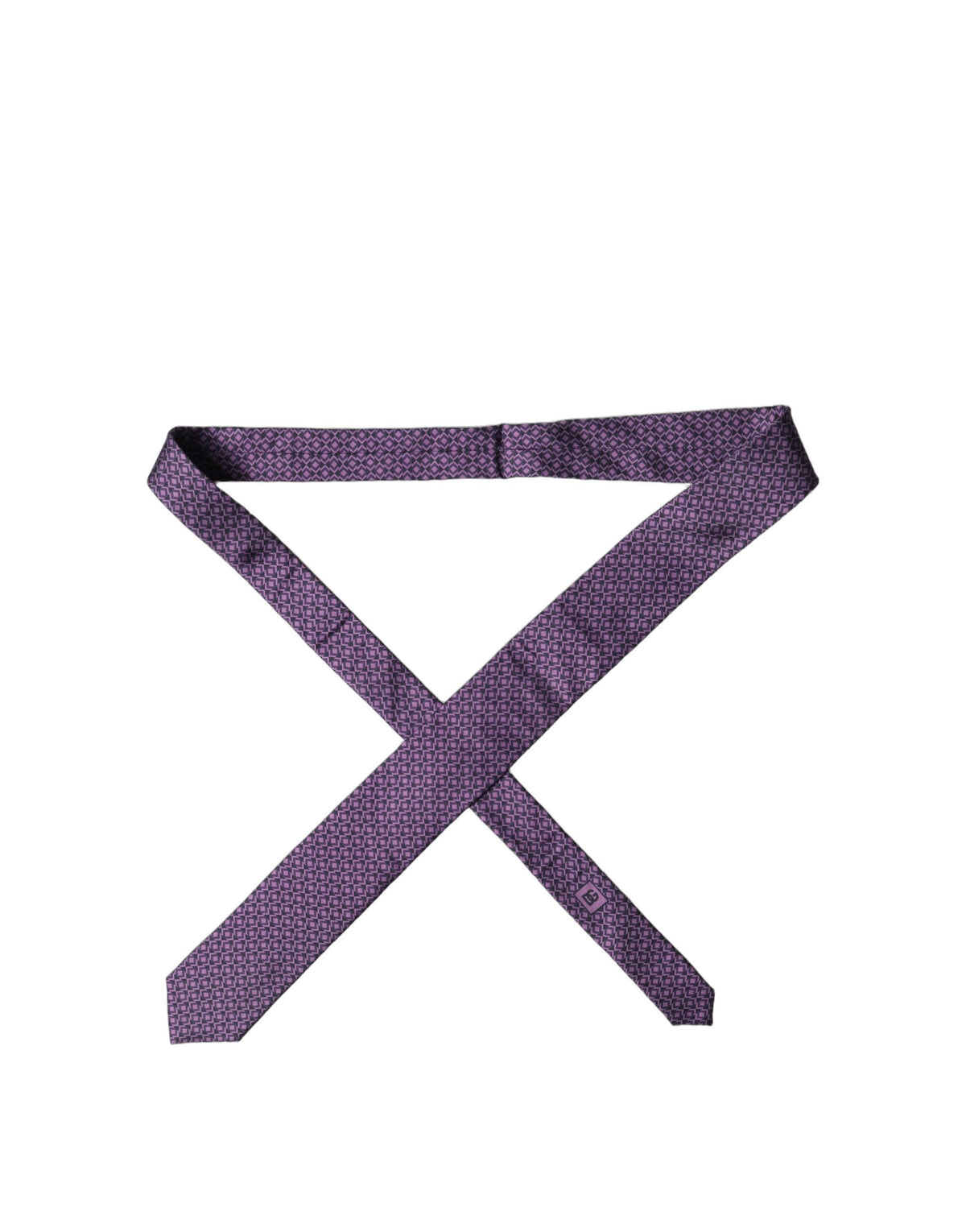 Dolce & Gabbana Purple Patterned 100% Silk Adjustable Men NeckMen's Men's Tie