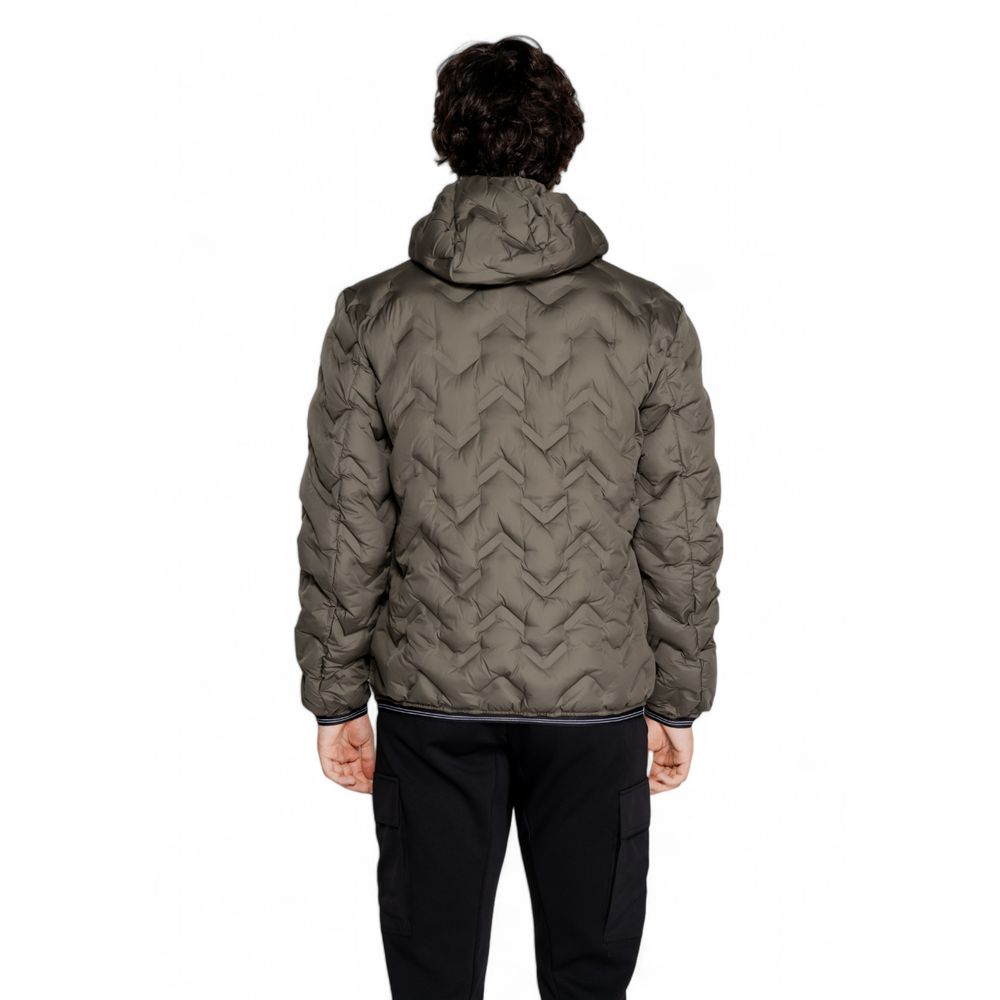 Blauer Bicolor Polyethylene Full-Length Men's Jacket