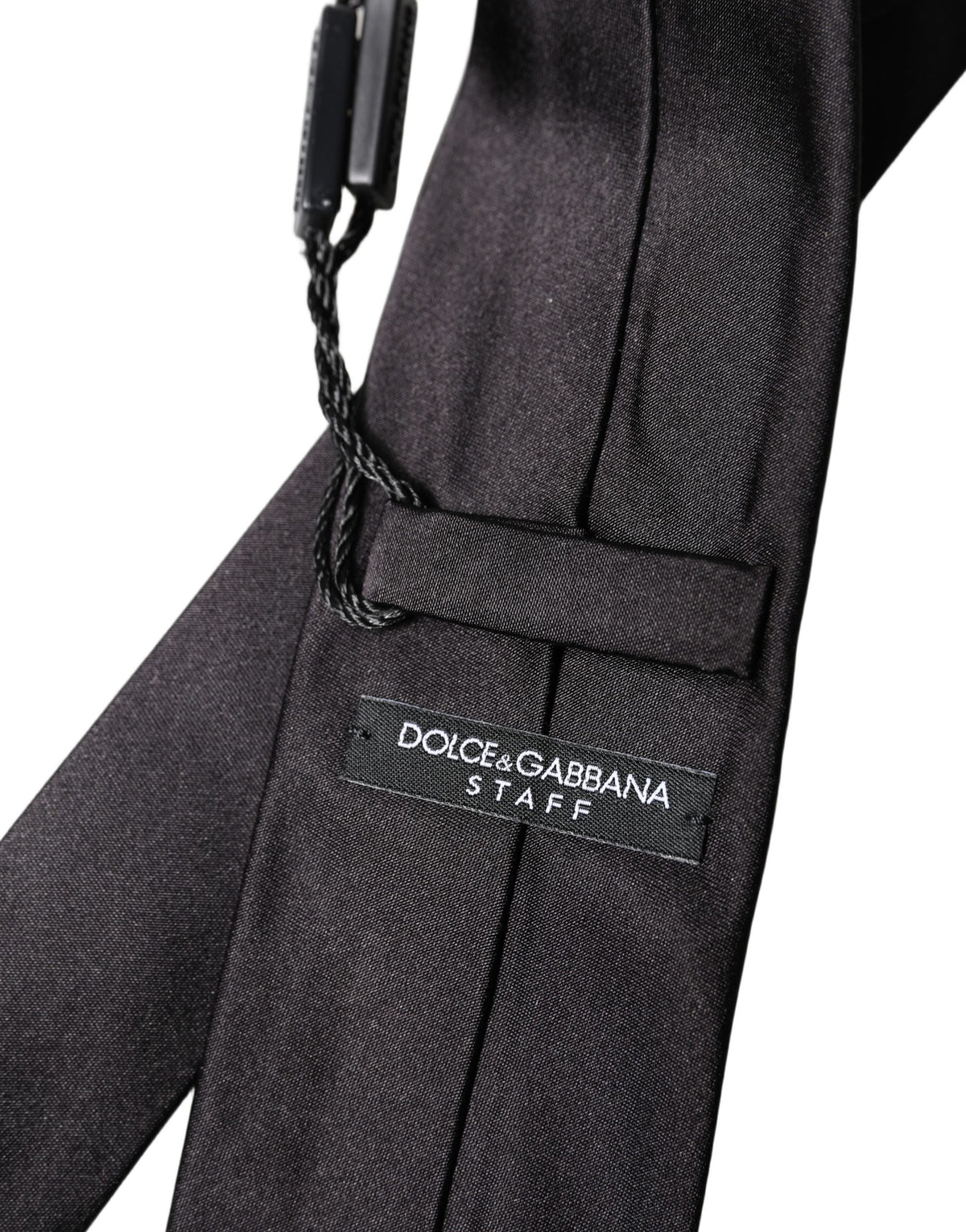 Dolce & Gabbana Black Solid 100% Silk Adjustable Men Men'sd NeckMen's Men's Tie