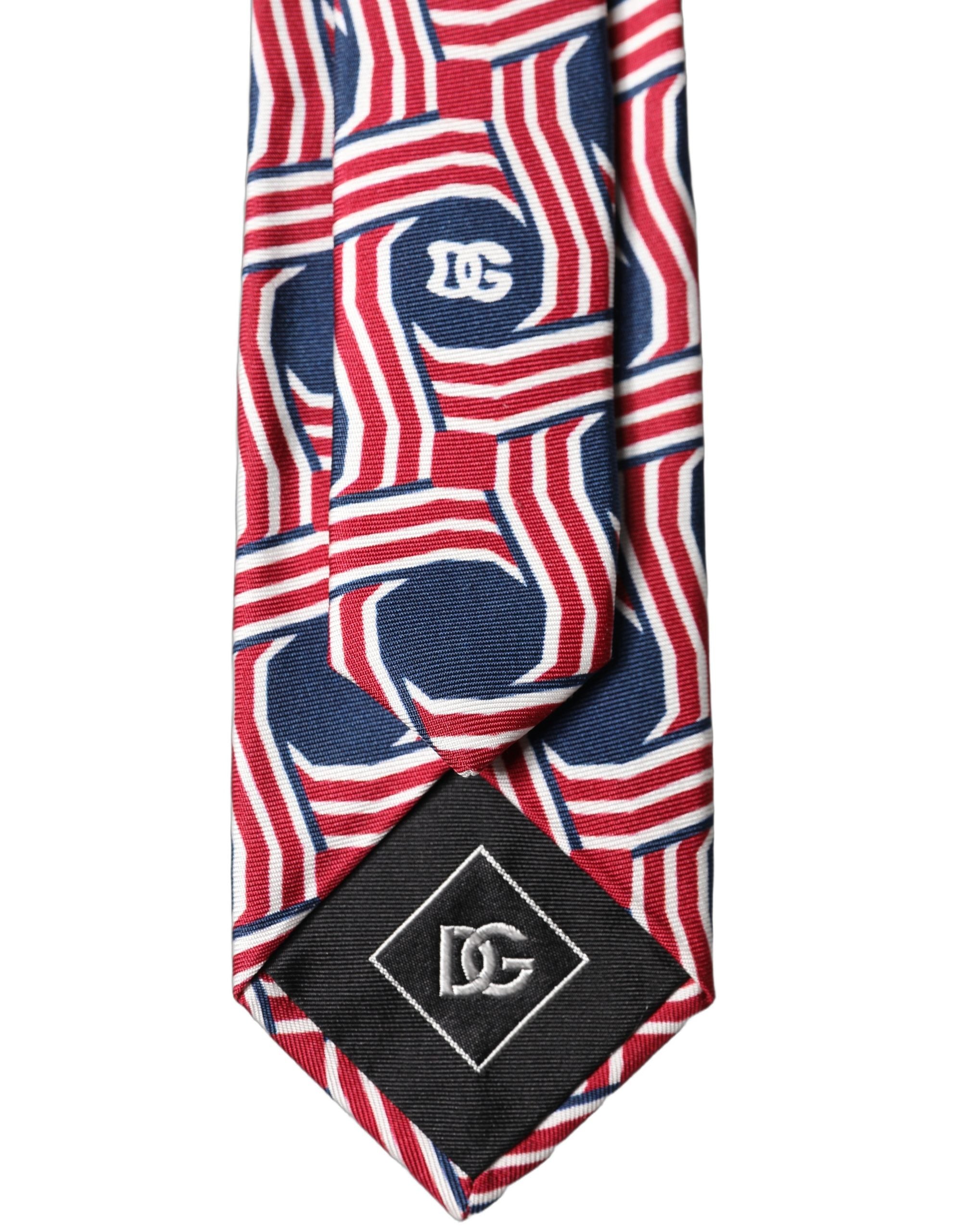 Dolce & Gabbana Multicolor Patterned Silk Adjustable Men Men'sd NeckMen's Men's Tie