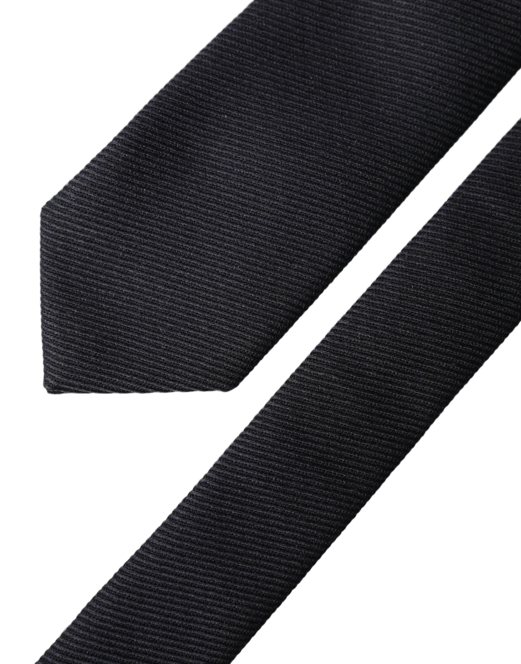 Dolce & Gabbana Black Solid 100% Silk Adjustable Men Men'sd NeckMen's Men's Tie