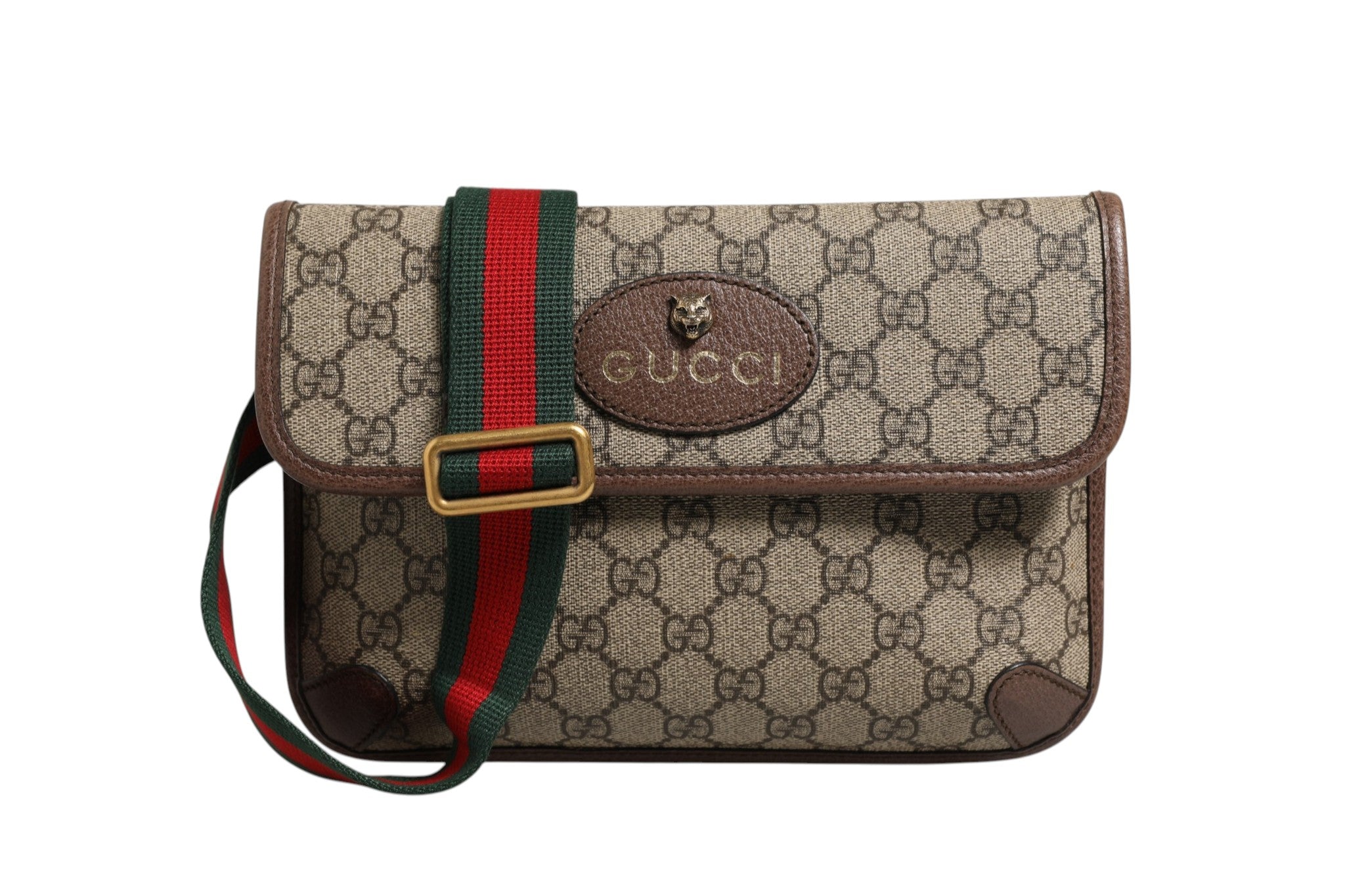 Gucci Supreme Monogram Neo Vintage Web Belt Women's Bag (Pre-Owned)