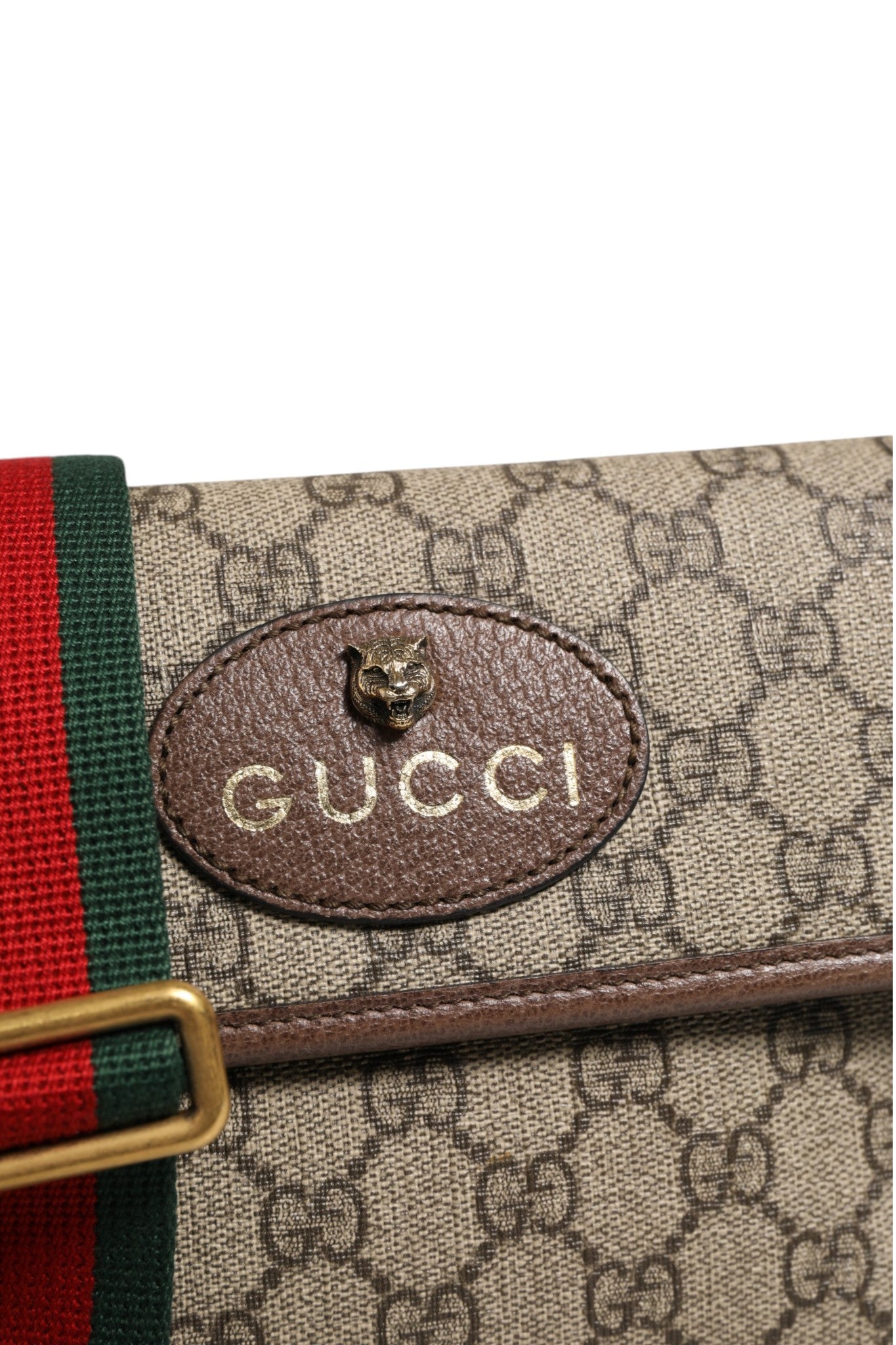 Gucci Supreme Monogram Neo Vintage Web Belt Women's Bag (Pre-Owned)