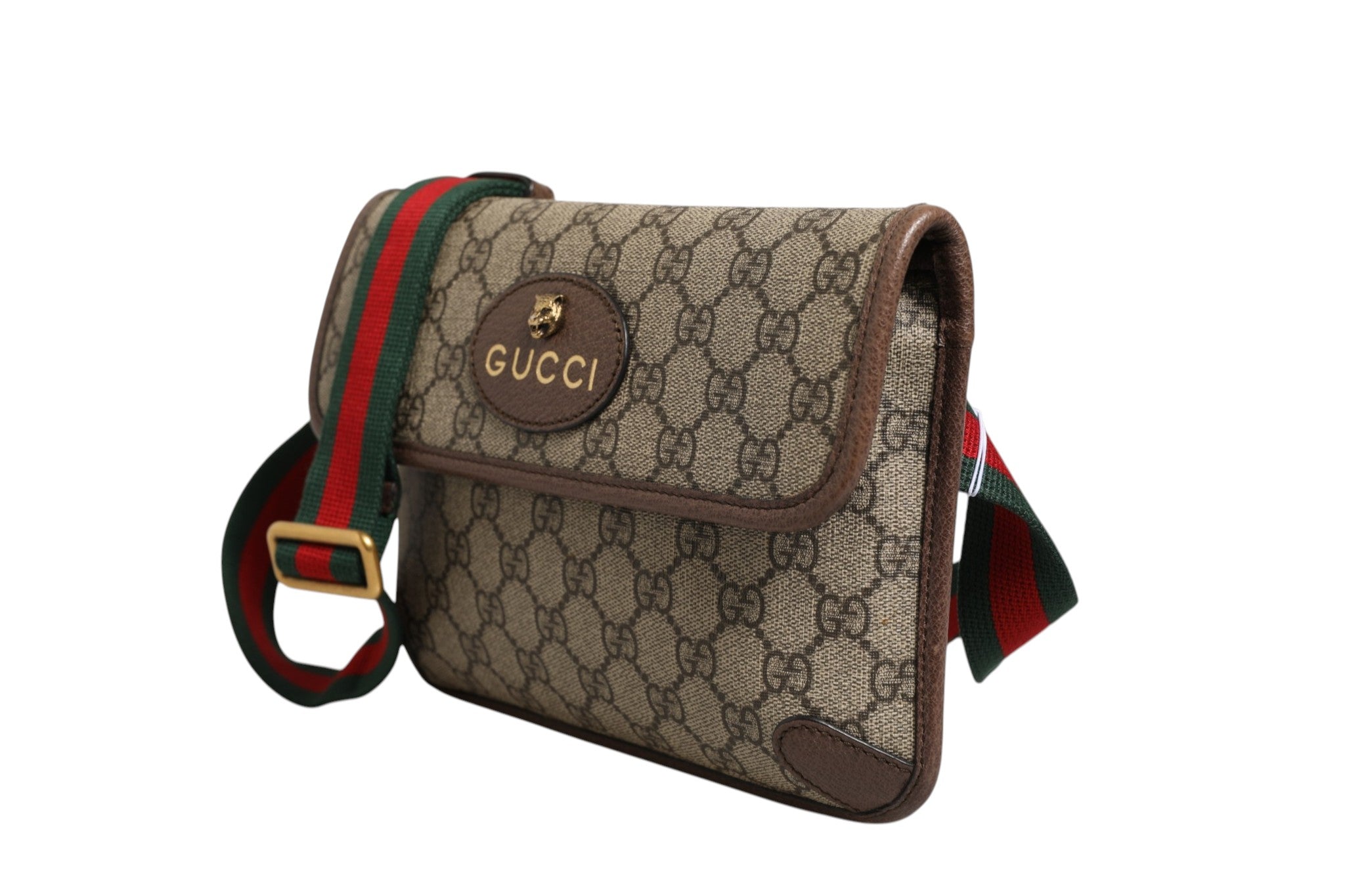 Gucci Supreme Monogram Neo Vintage Web Belt Women's Bag (Pre-Owned)