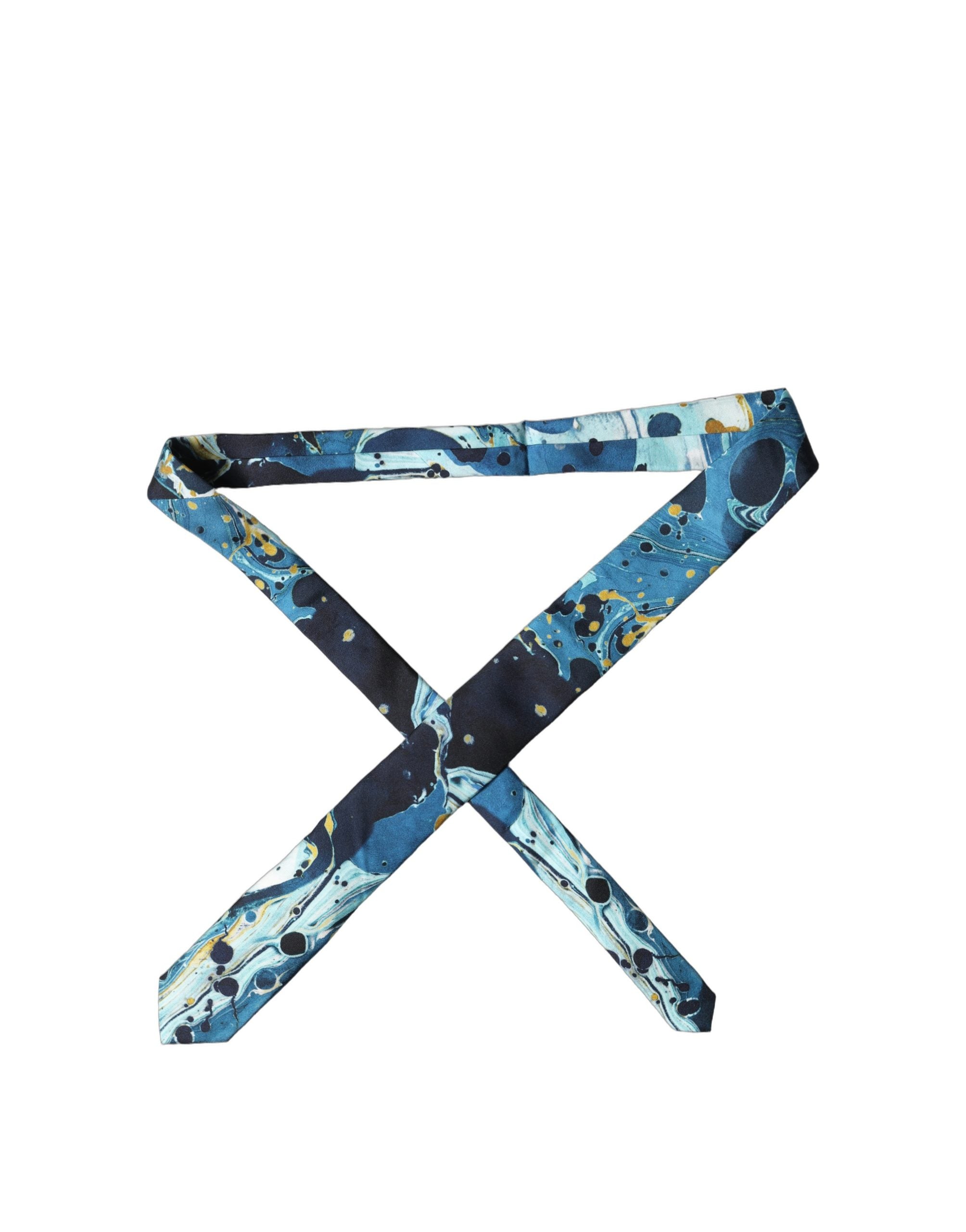 Dolce & Gabbana Multicolor Abstract Silk Adjustable Men Men'sd NeckMen's Men's Tie