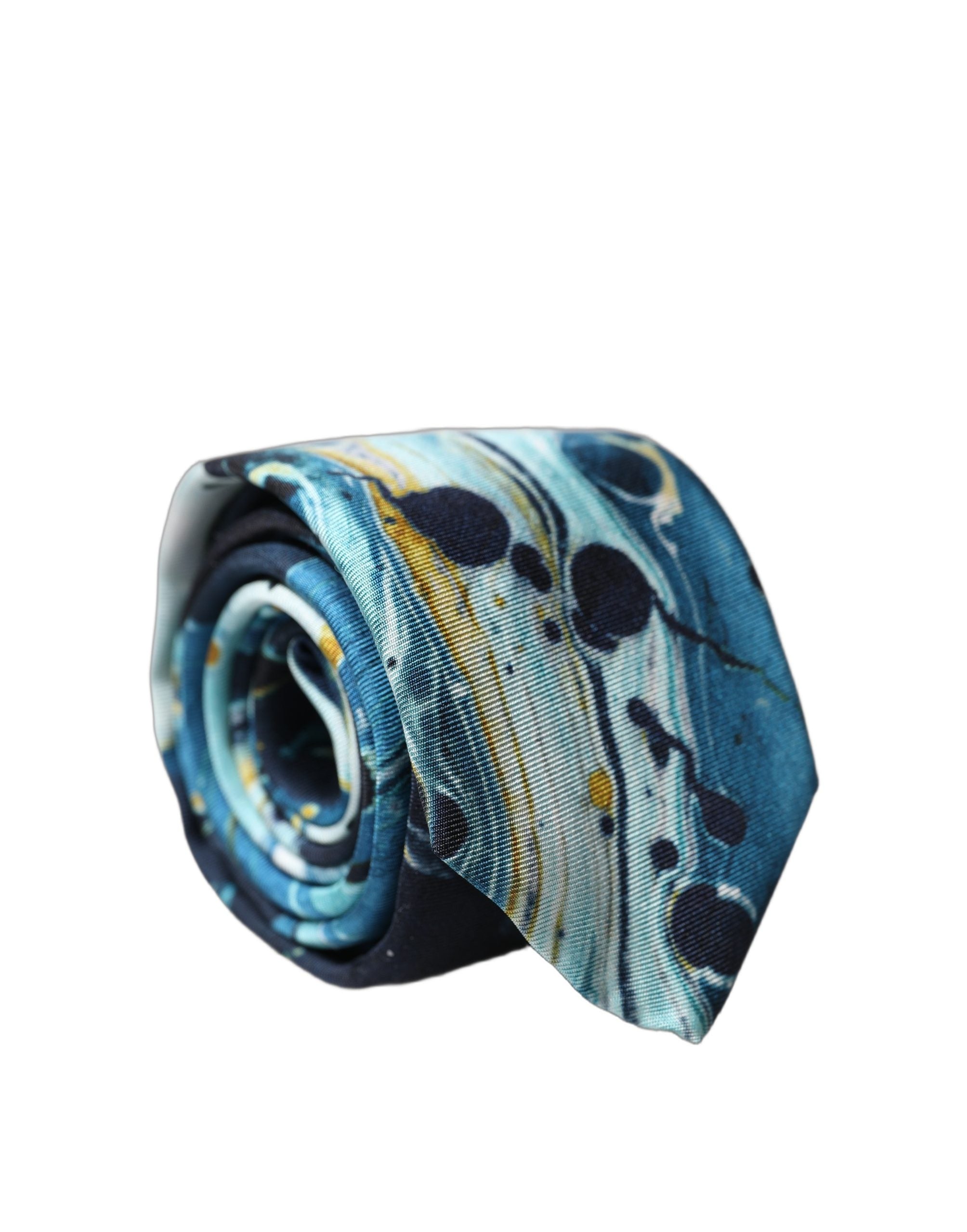 Dolce & Gabbana Multicolor Abstract Silk Adjustable Men Men'sd NeckMen's Men's Tie
