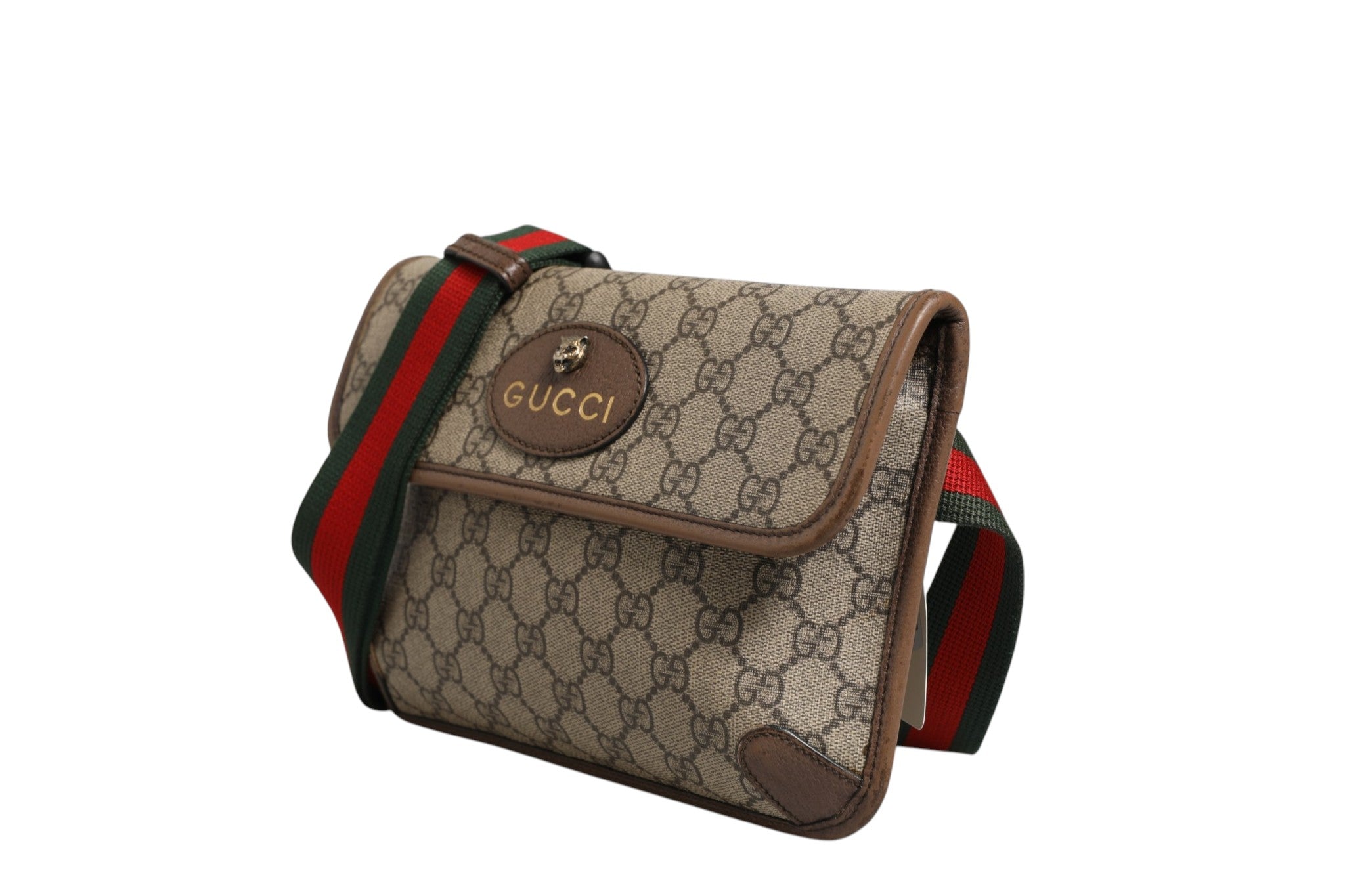 Gucci Supreme Neo Vintage Web Belt Crossbody Women's Bag (Pre-Owned)