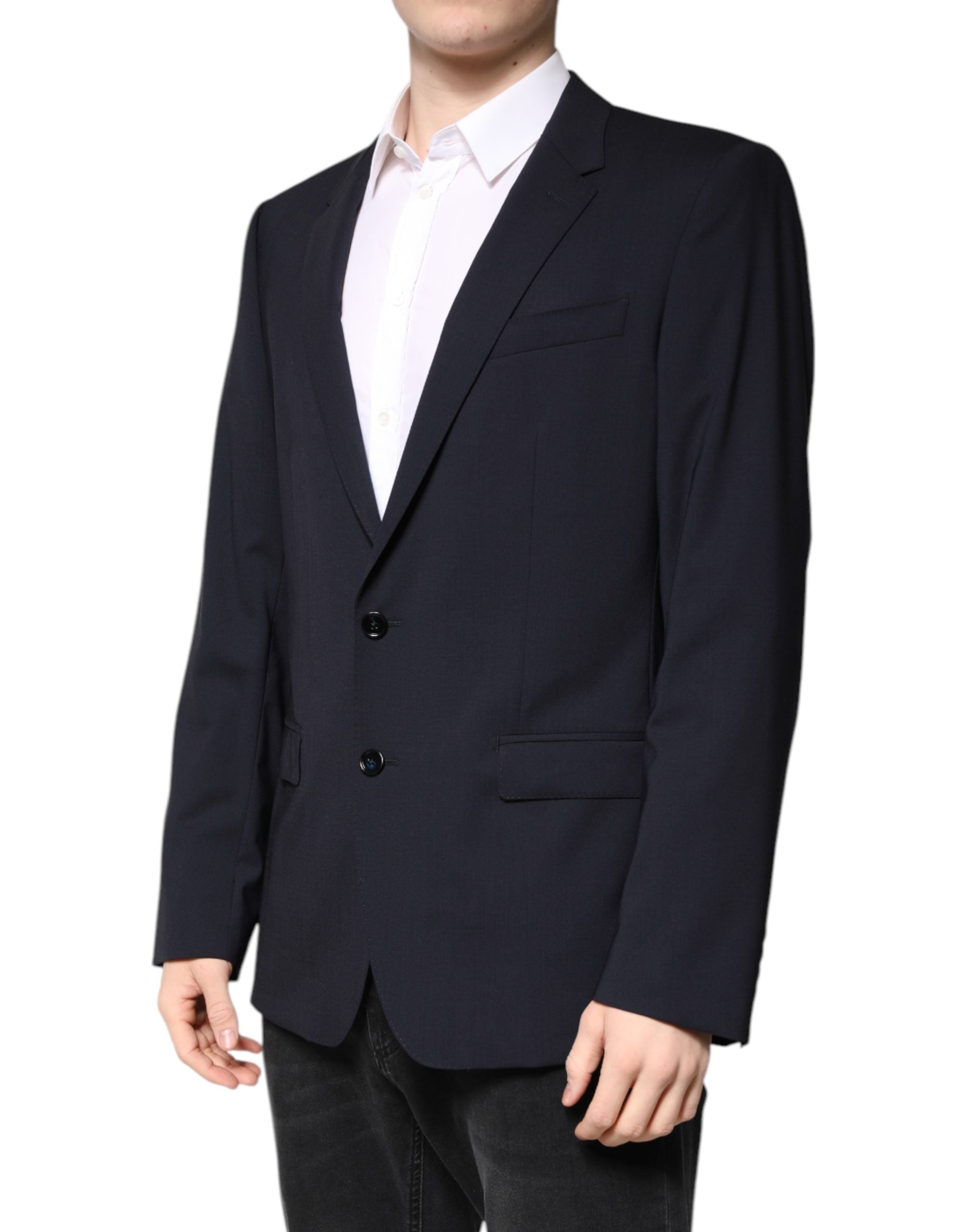 Dolce & Gabbana Men's MARTINI Dark Blue Wool SingleBreasted Men's Blazer