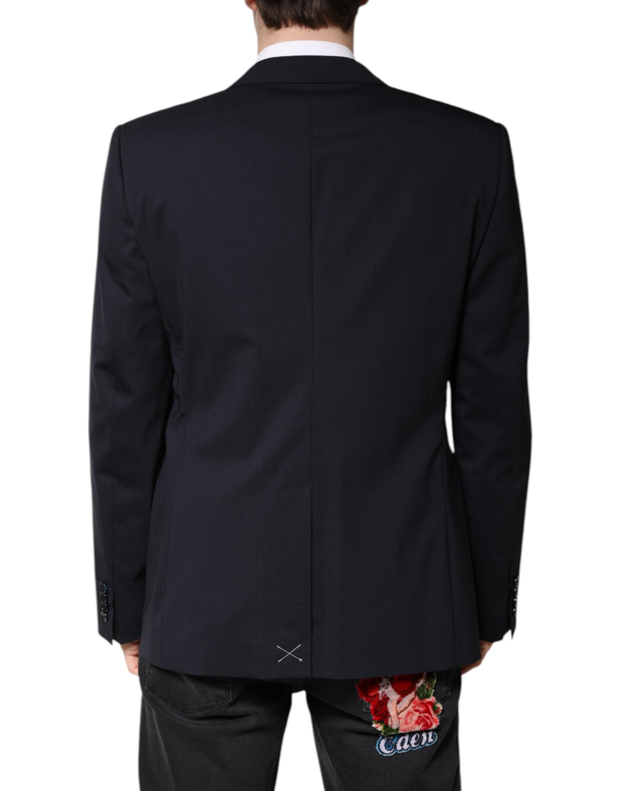 Dolce & Gabbana Men's MARTINI Dark Blue Wool SingleBreasted Men's Blazer