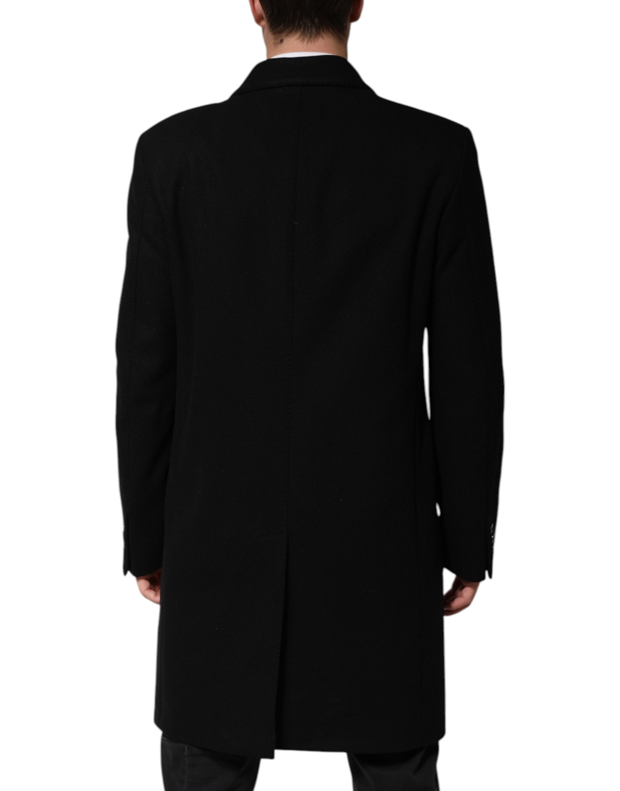 Dolce & Gabbana Black Heraldic Patch Single Breasted Men's Jacket