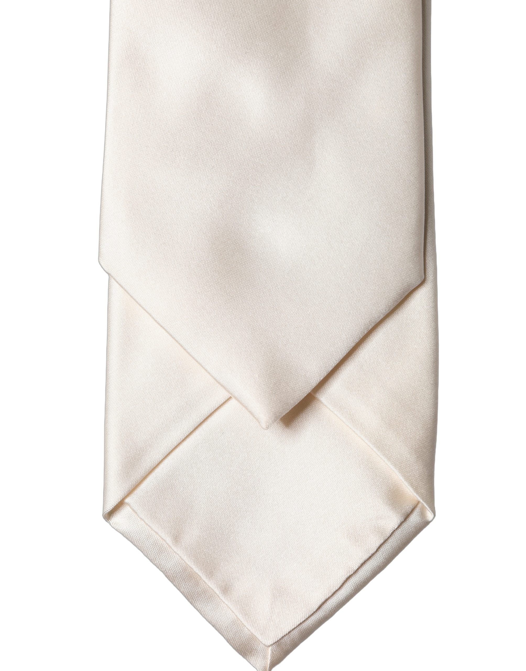 Dolce & Gabbana Off White Satin Silk Adjustable Women Women'sd NeckWomen's Women's Tie